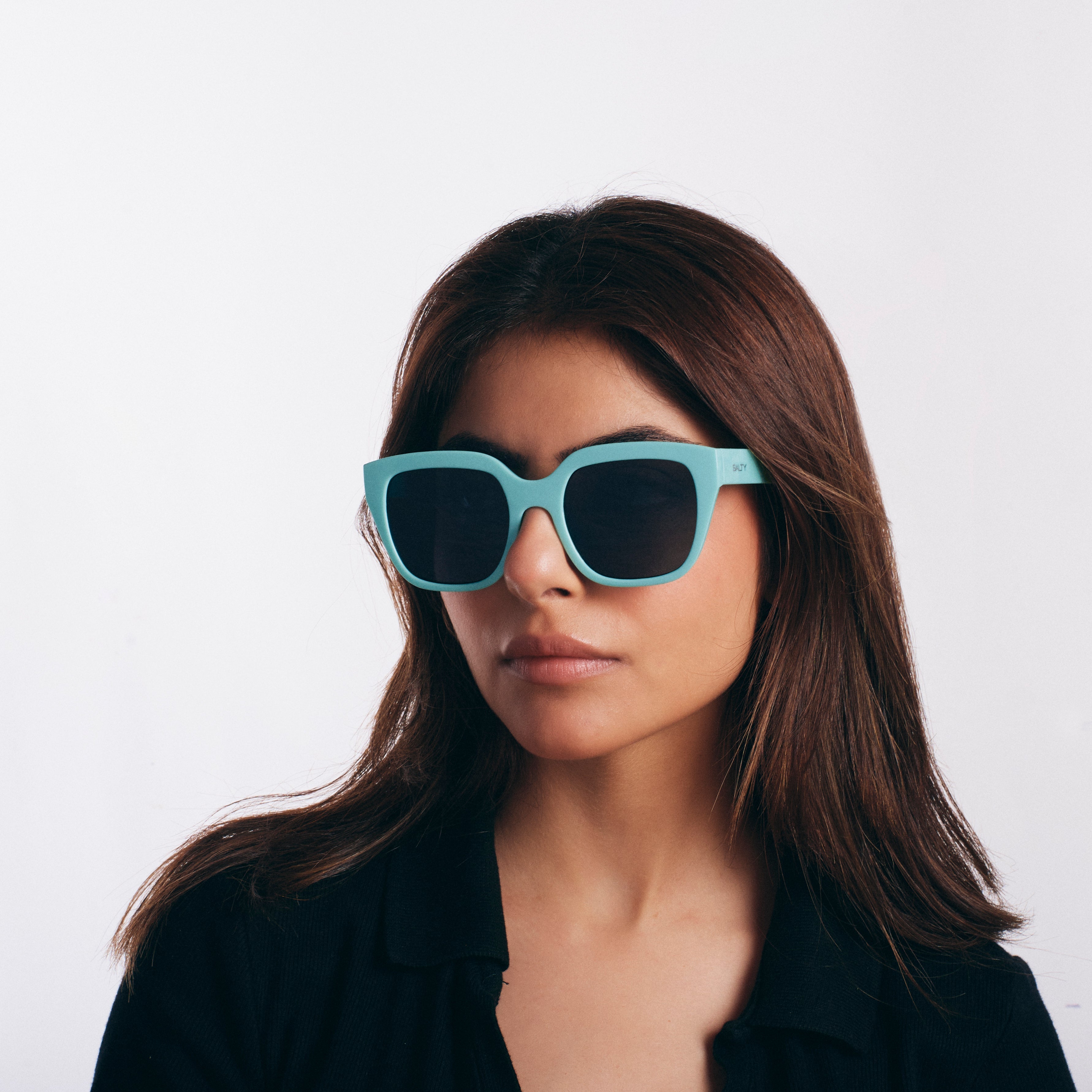 Salty Coastal Chic Aqua Blue Frame Fashion Sunglasses for Girls