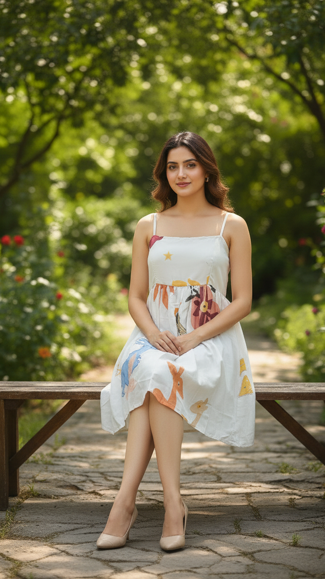 Label Flavia The Bunny & Deer Babydoll Dress