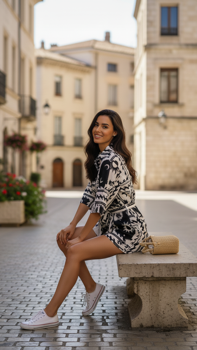 Label Flavia Sun & Moon Button-Up Shirt
