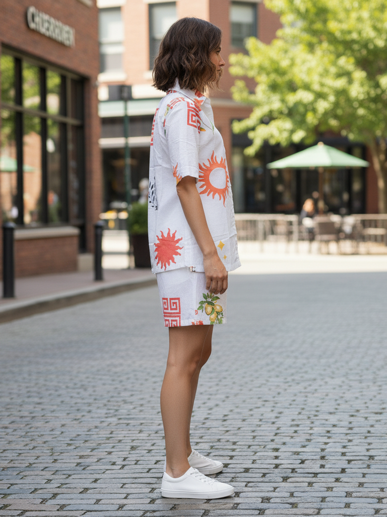 Label Flavia Contemporary Printed Cotton Co-ord Set