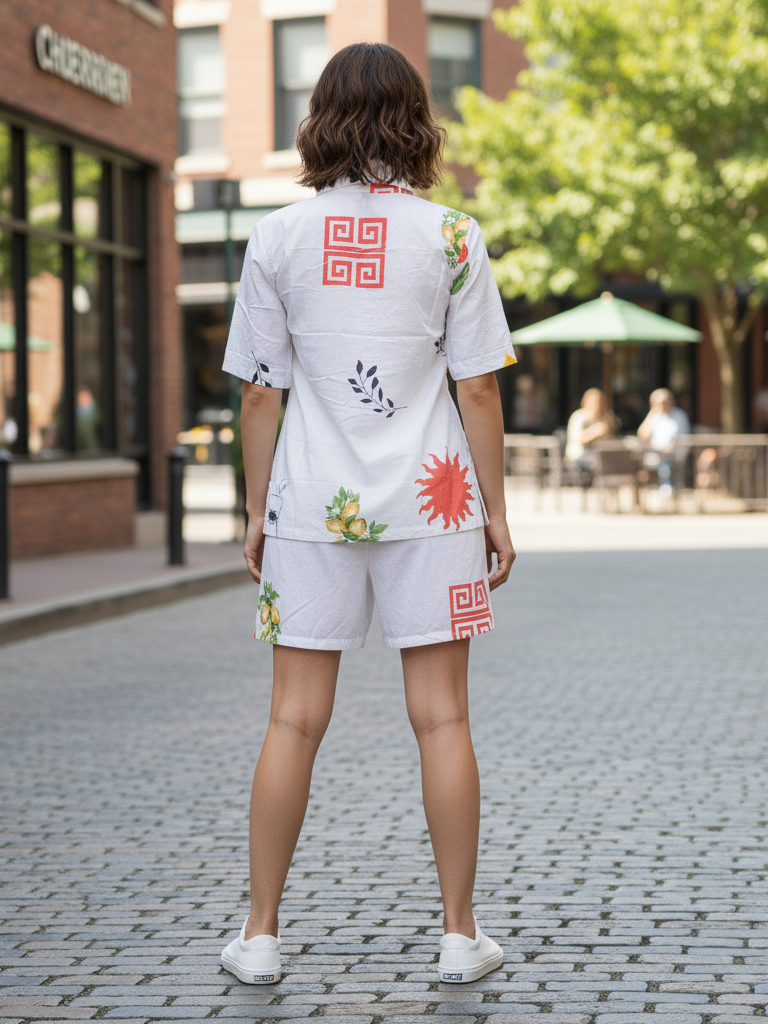 Label Flavia Contemporary Printed Cotton Co-ord Set