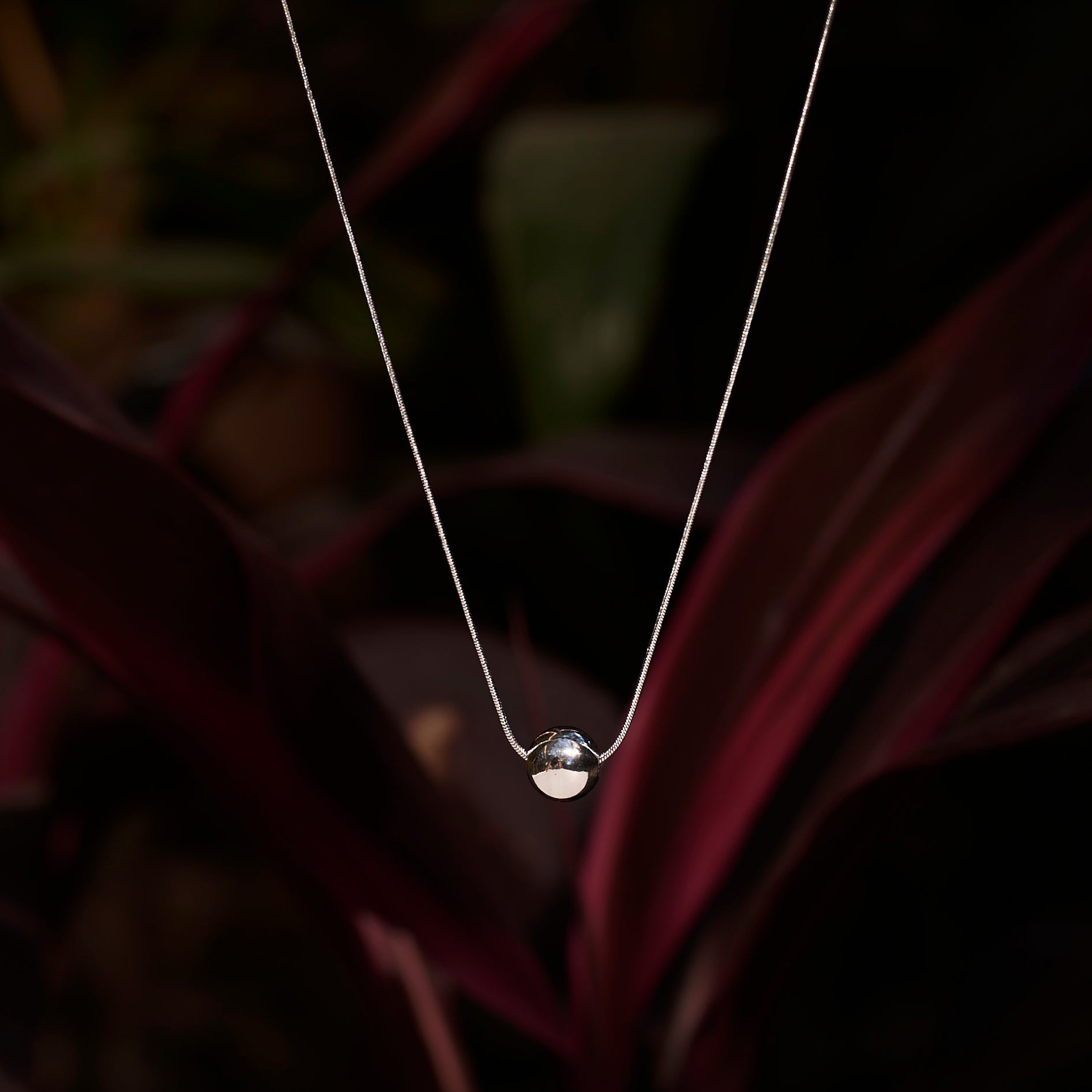 Salty Dream Ball Silver Necklace