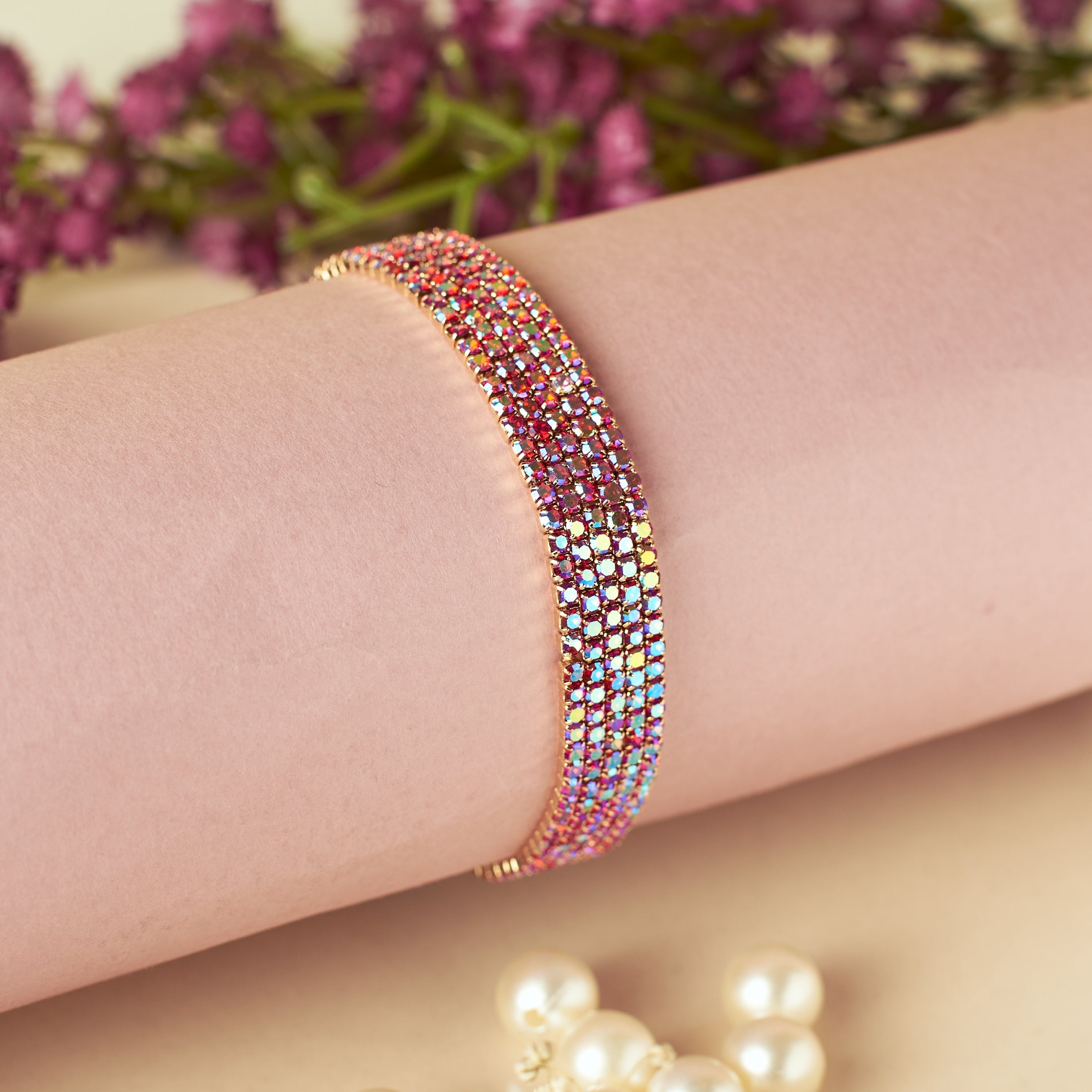 Salty Crimson Noir Stretchable Bands (Set of 5)