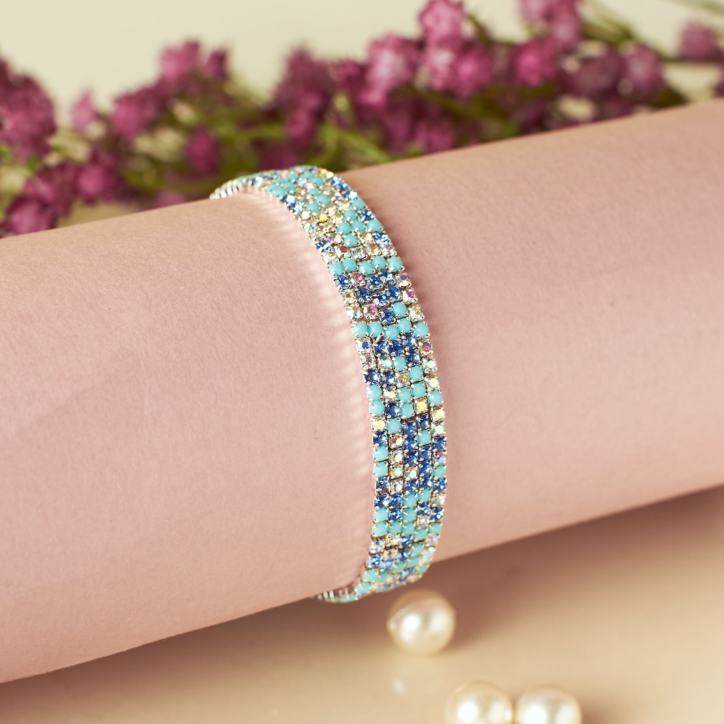 Salty Cerulean Sky Stretchable Bands (Set of 5)