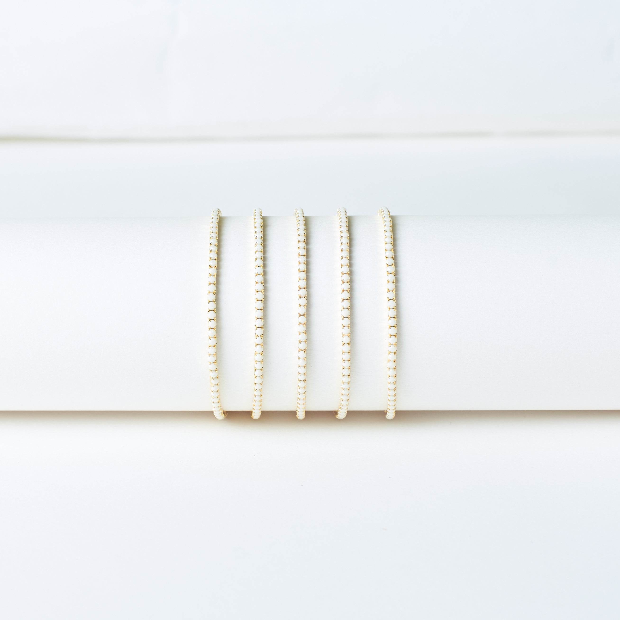 Salty Pearl Glow Stretchable Bands (Set of 5)