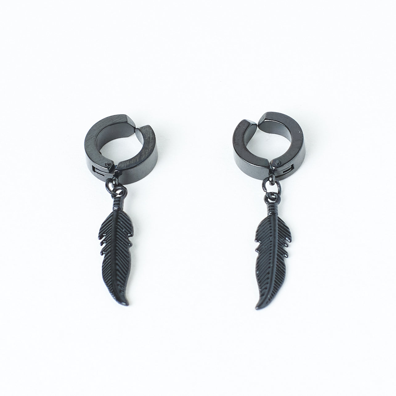 Salty Black Feather Dangles