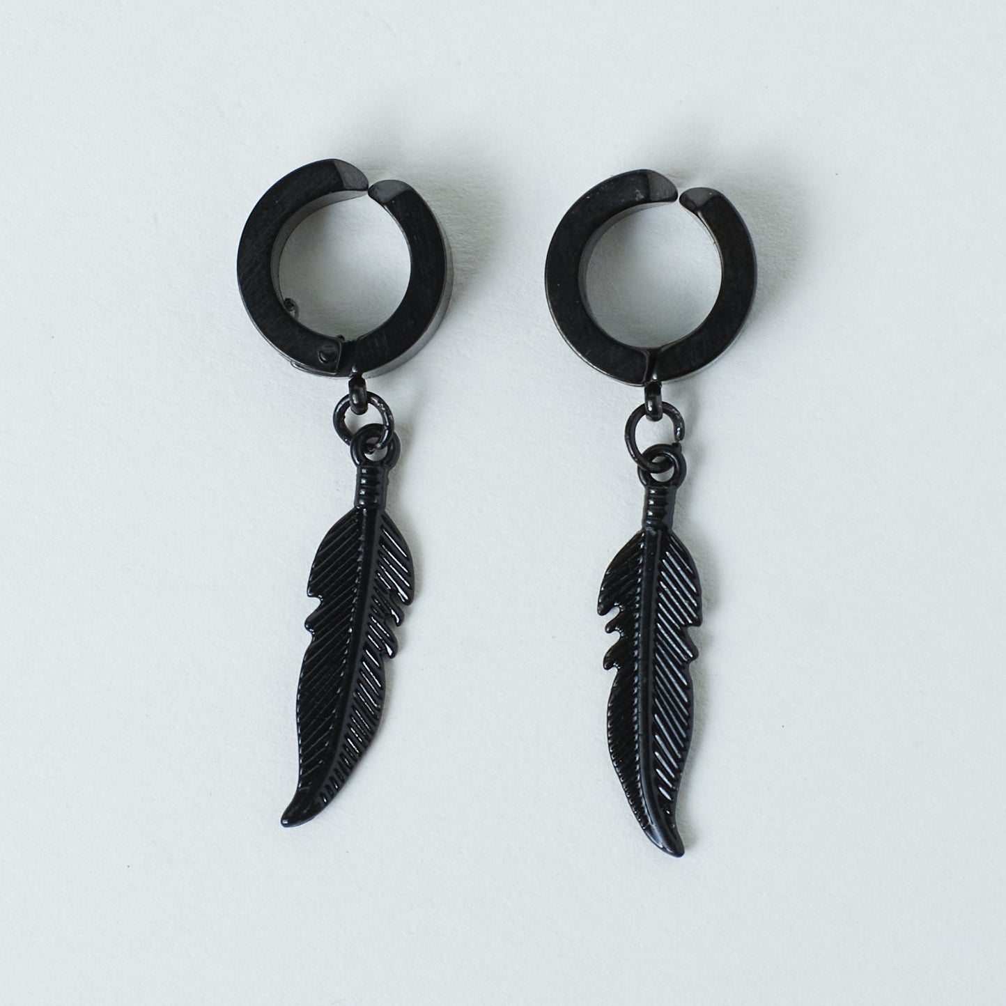 Salty Black Feather Dangles