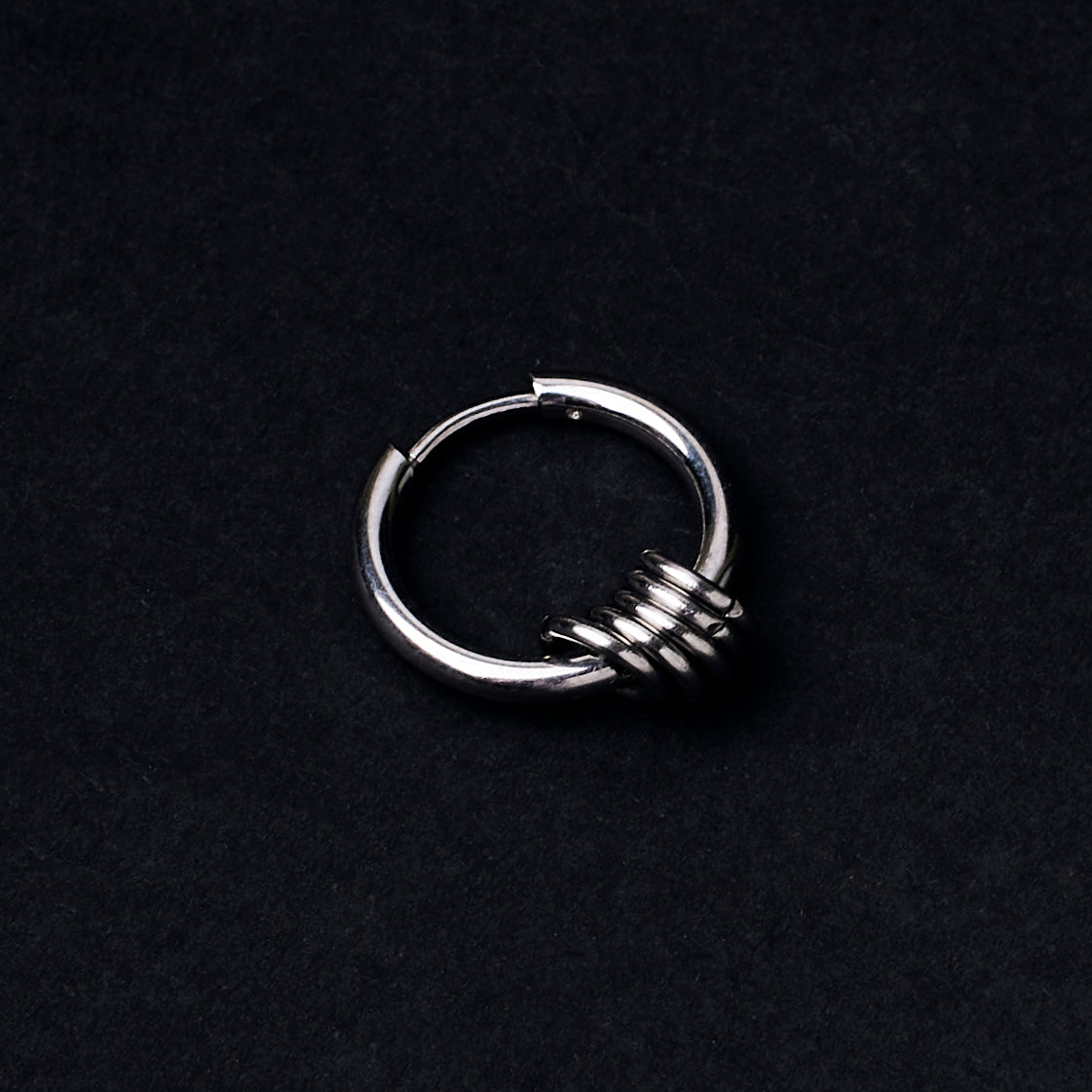 Salty Trendy One-Sided Silver Earrings