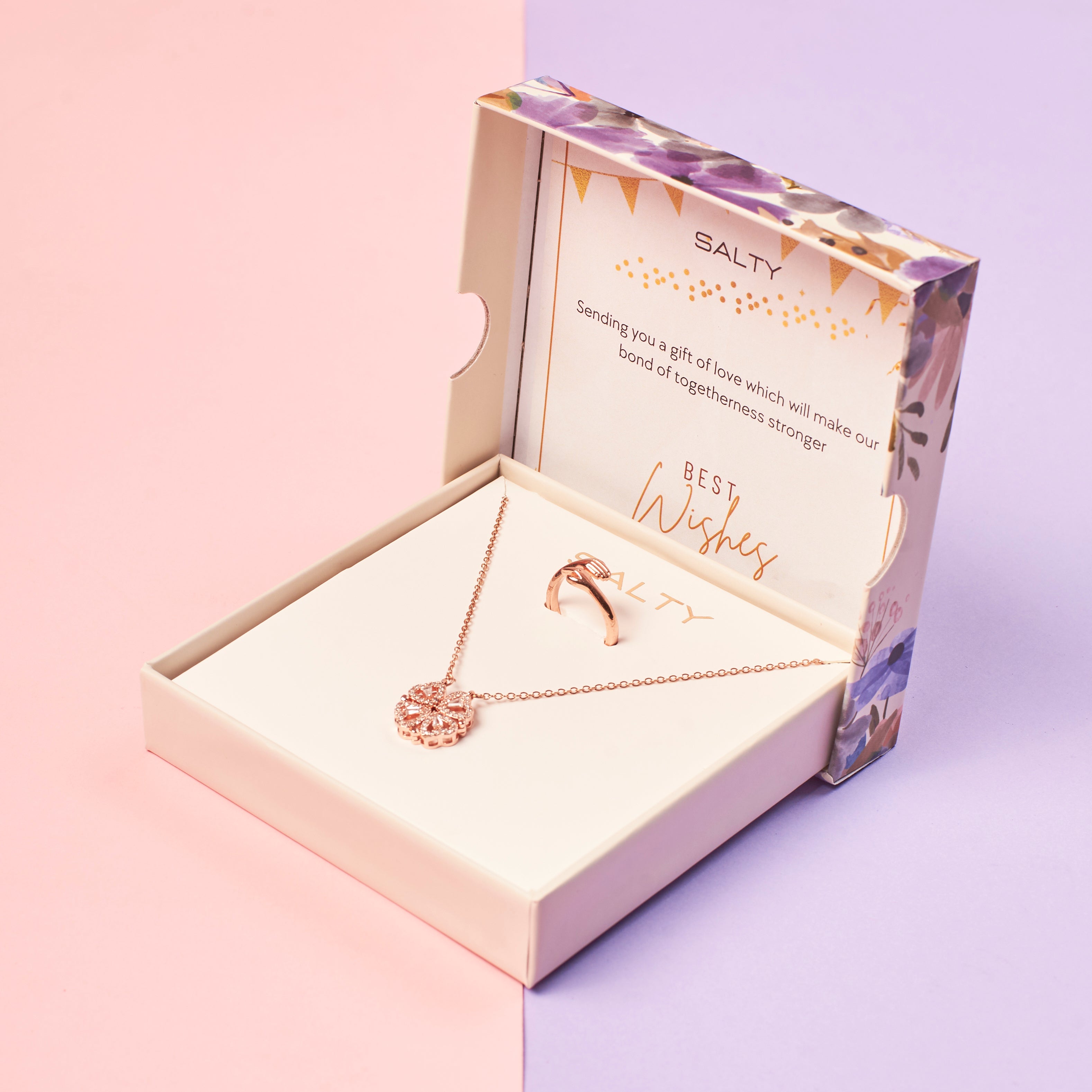 Salty Radiant Rose-Gold Love Box for Her