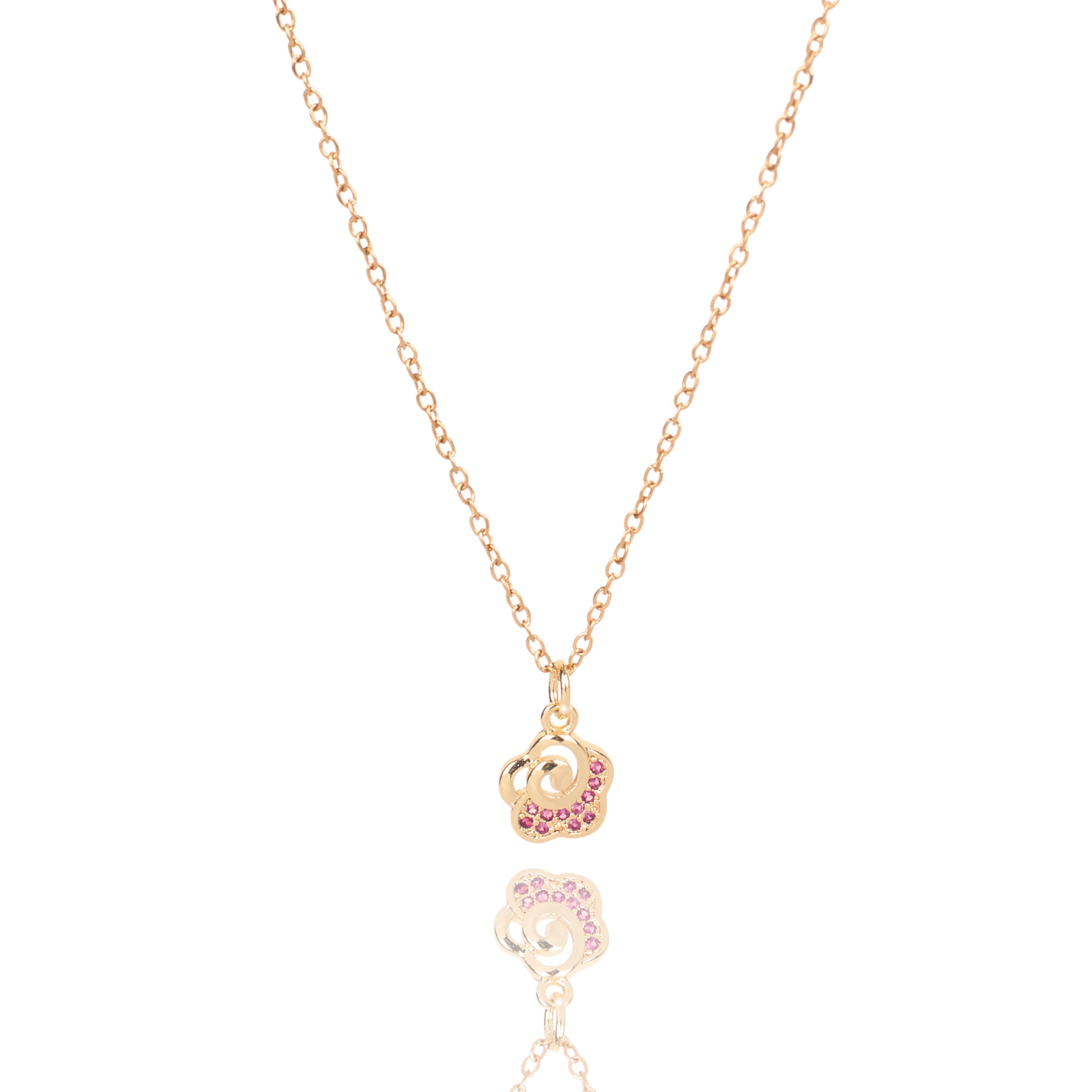 Salty Rose Charm Necklace