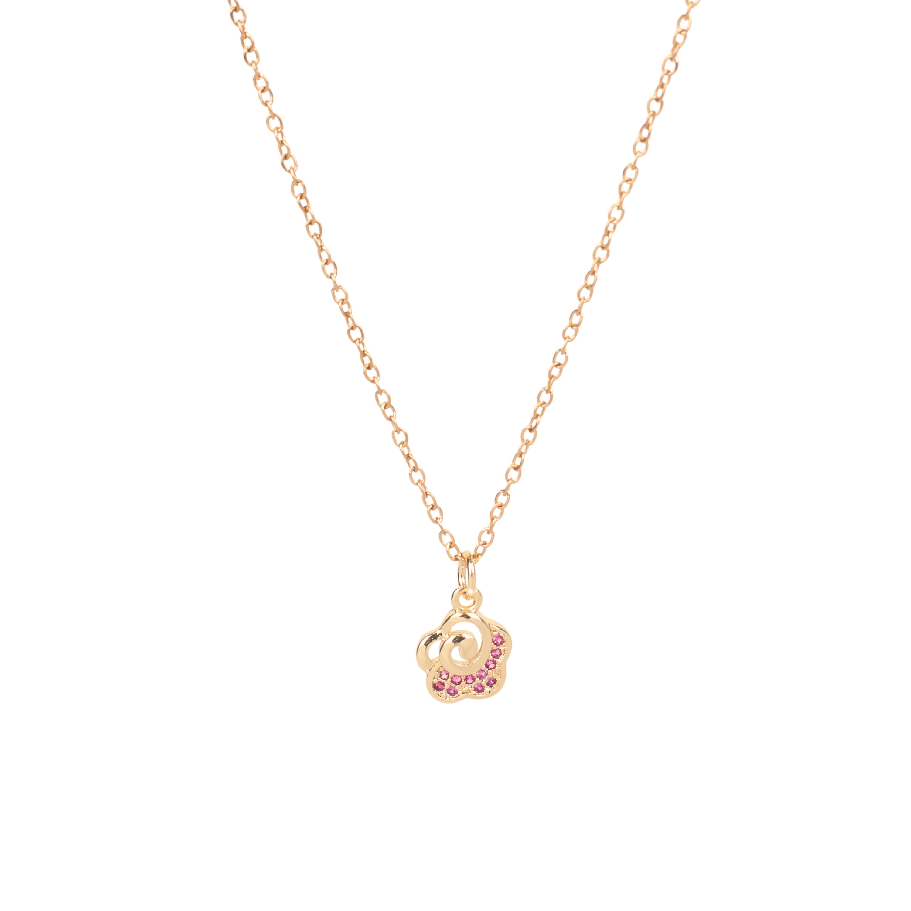 Salty Rose Charm Necklace