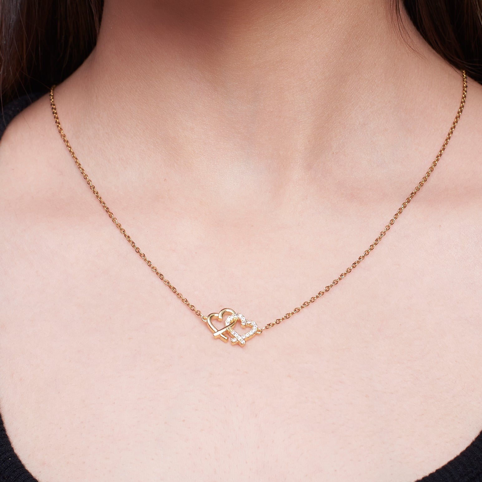 Salty Linked Hearts Necklace