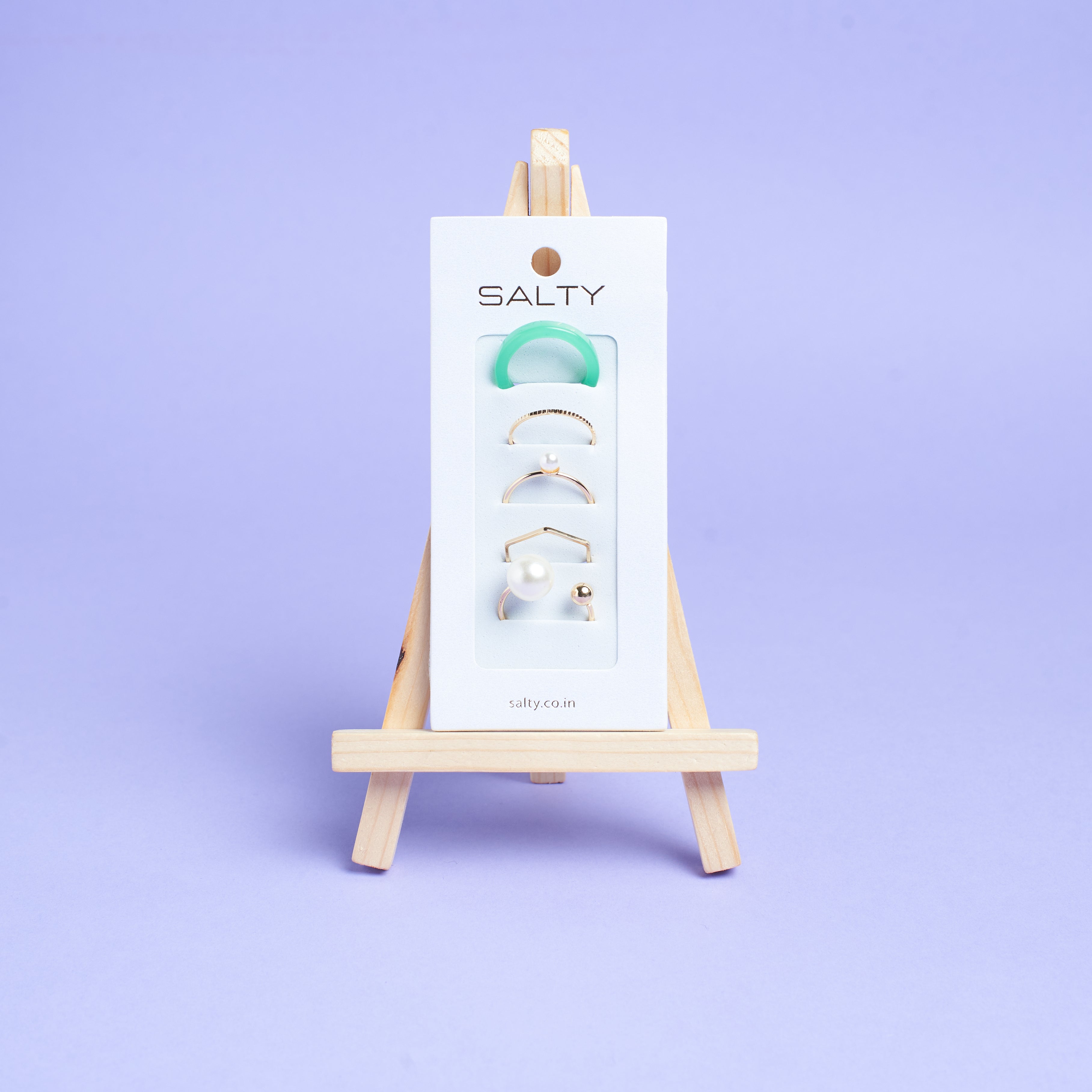 Salty Set Of 5 Modern Maven Rings