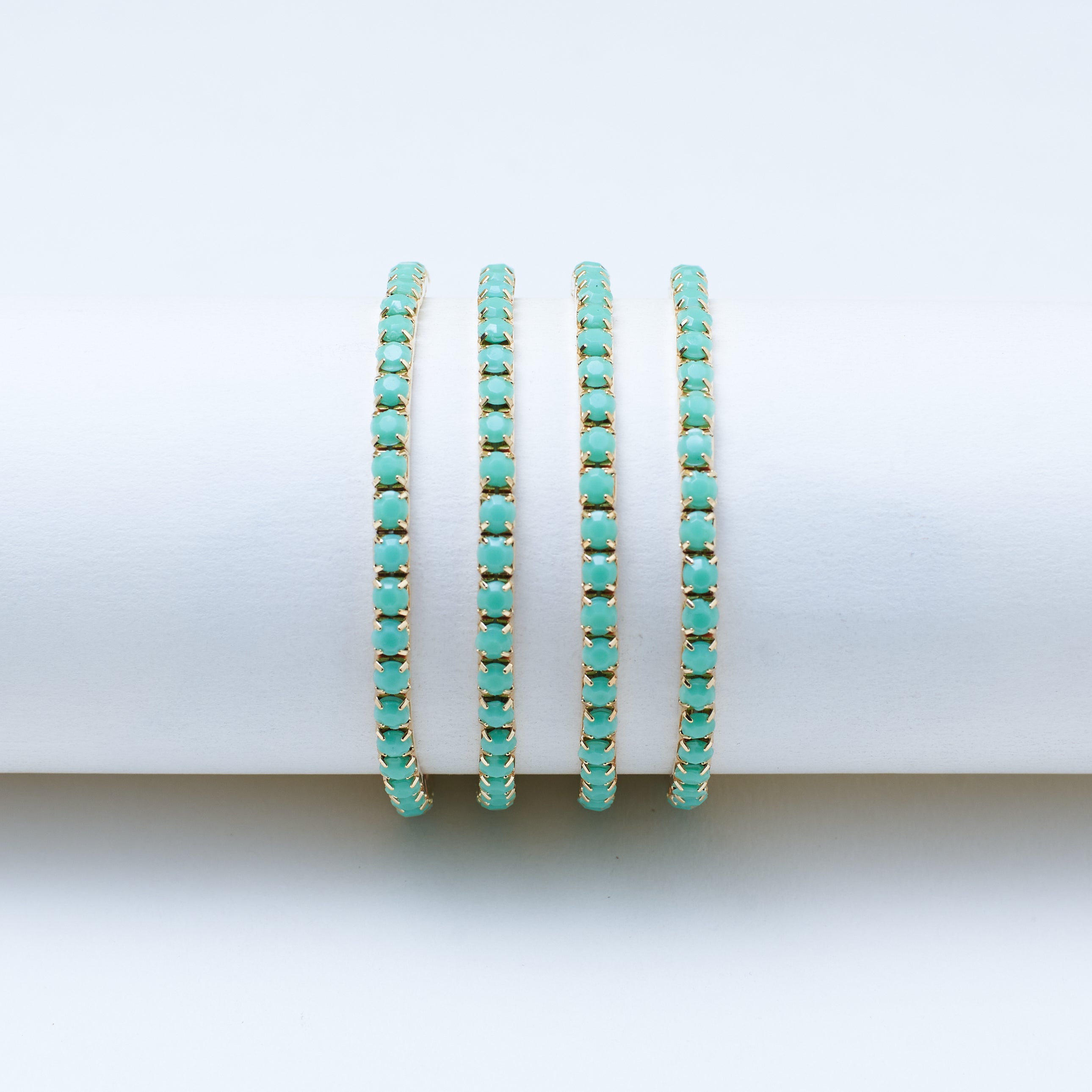 Salty Set of 4 Seaglass Stretchable Band