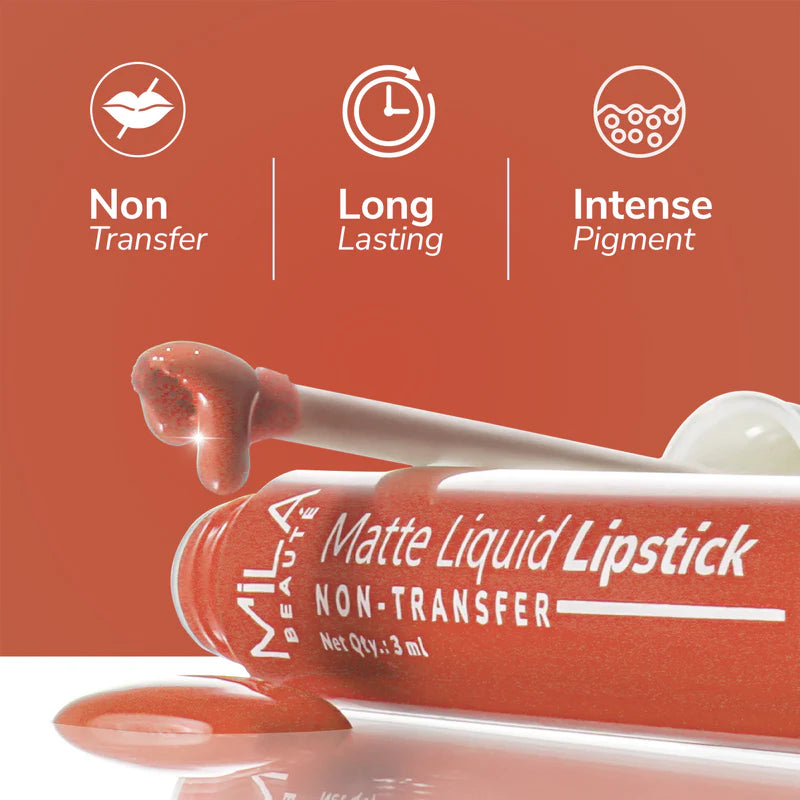 Mila Beaute Non Transfer Liquid Lipstick Set of 3