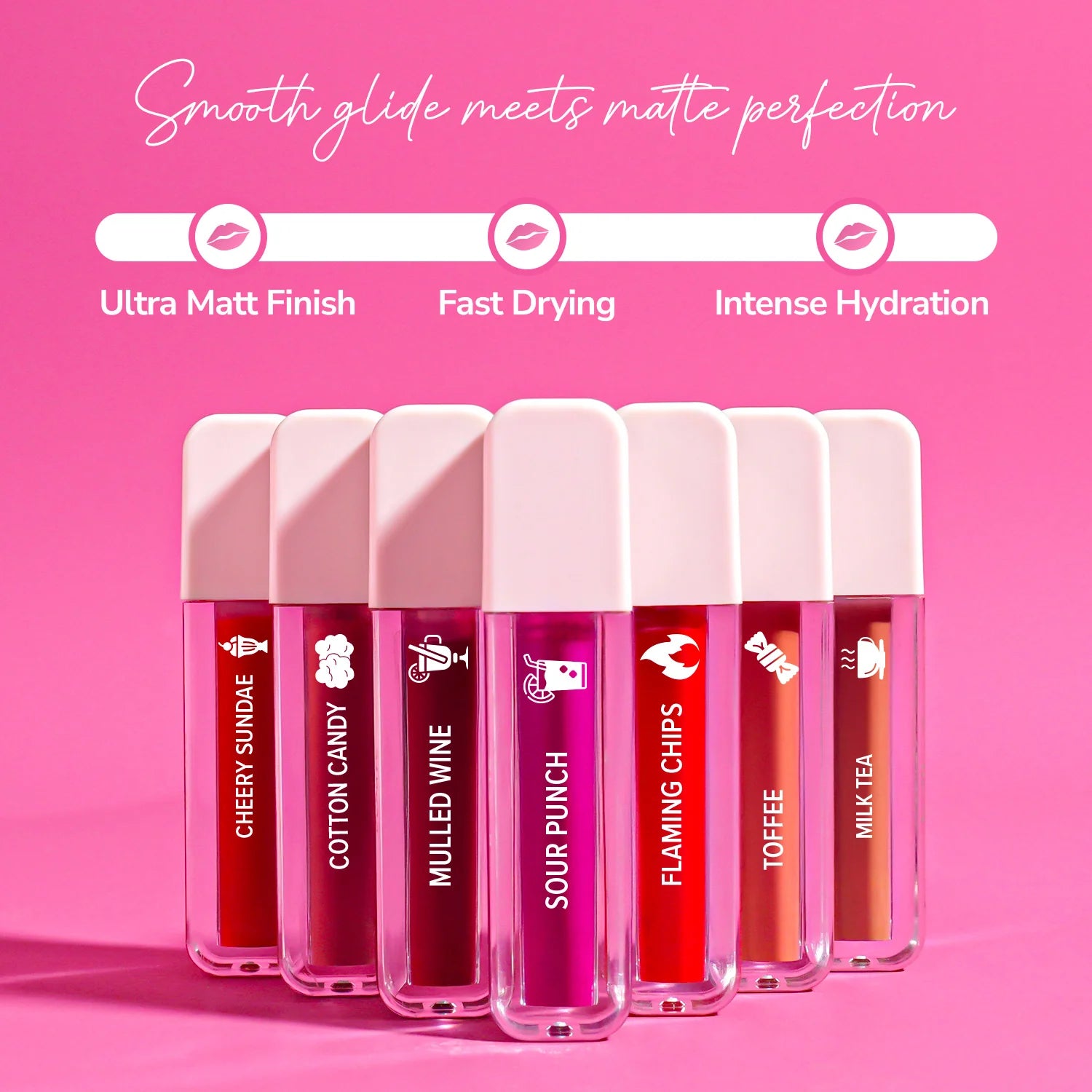 Mila Beaute Lock & Load Transfer-Proof Lipsticks Pack of 7