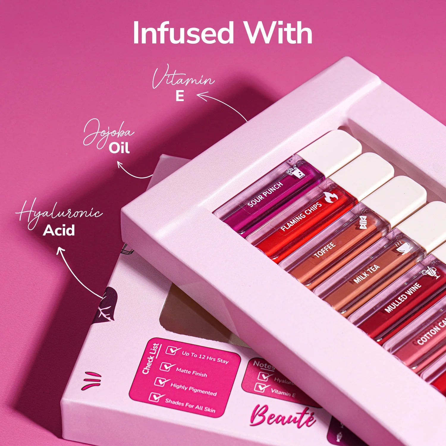 Mila Beaute Lock & Load Transfer-Proof Lipsticks Pack of 7