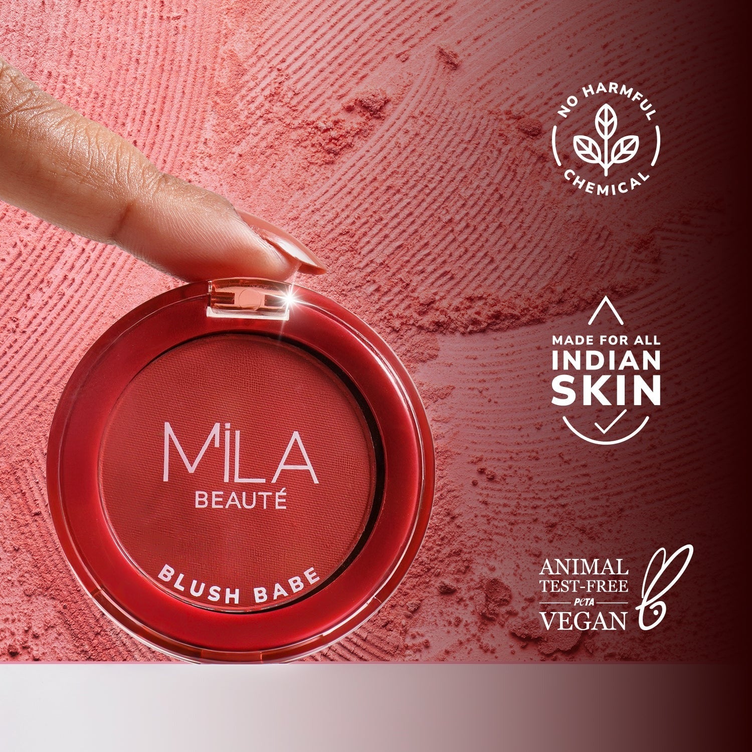 Mila Beaute Matte Finish Blush Babe Powder Blush