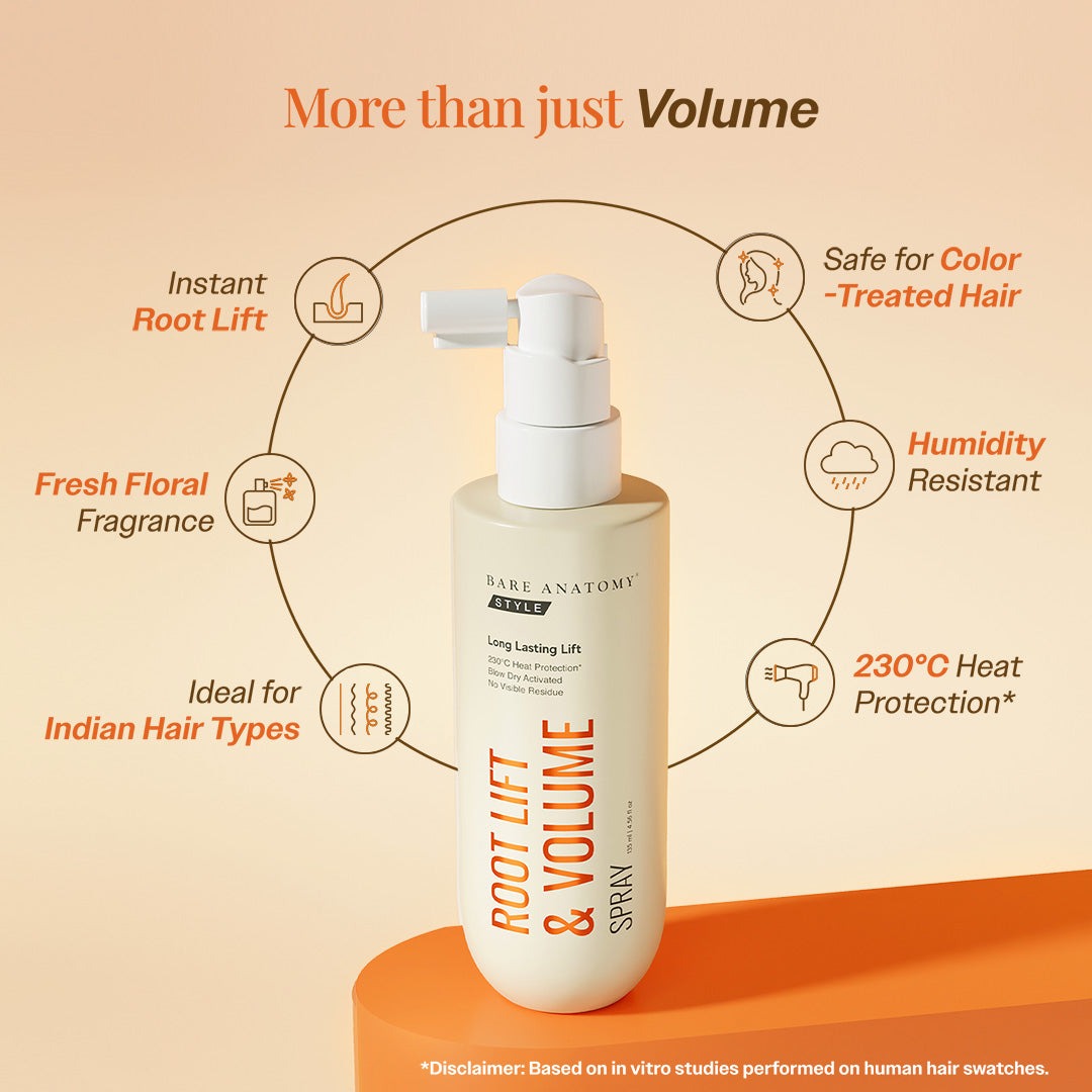 Bare anatomy Root Lift & Volume Spray for Oily & Flat Hair - 135ml
