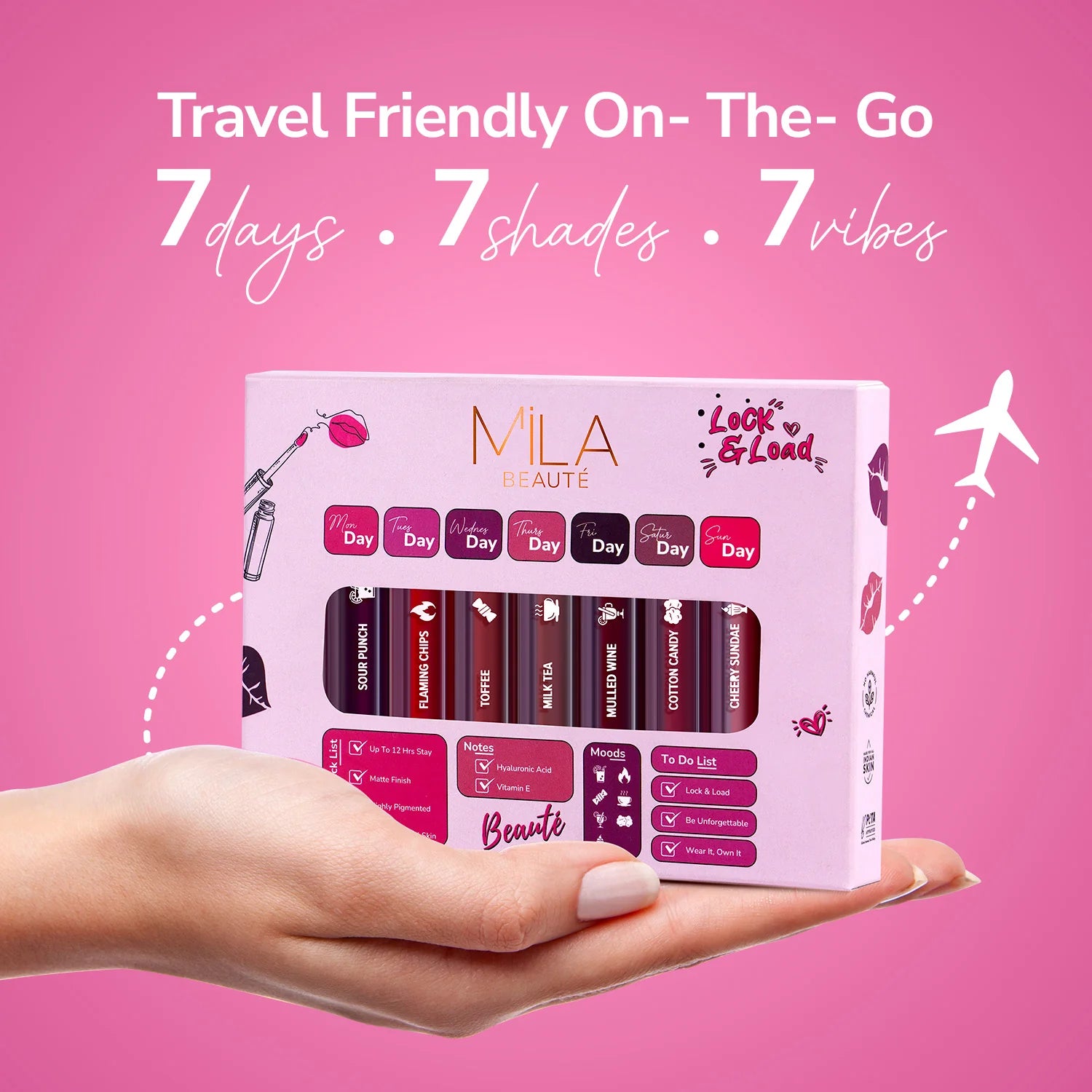 Mila Beaute Lock & Load Transfer-Proof Lipsticks Pack of 7