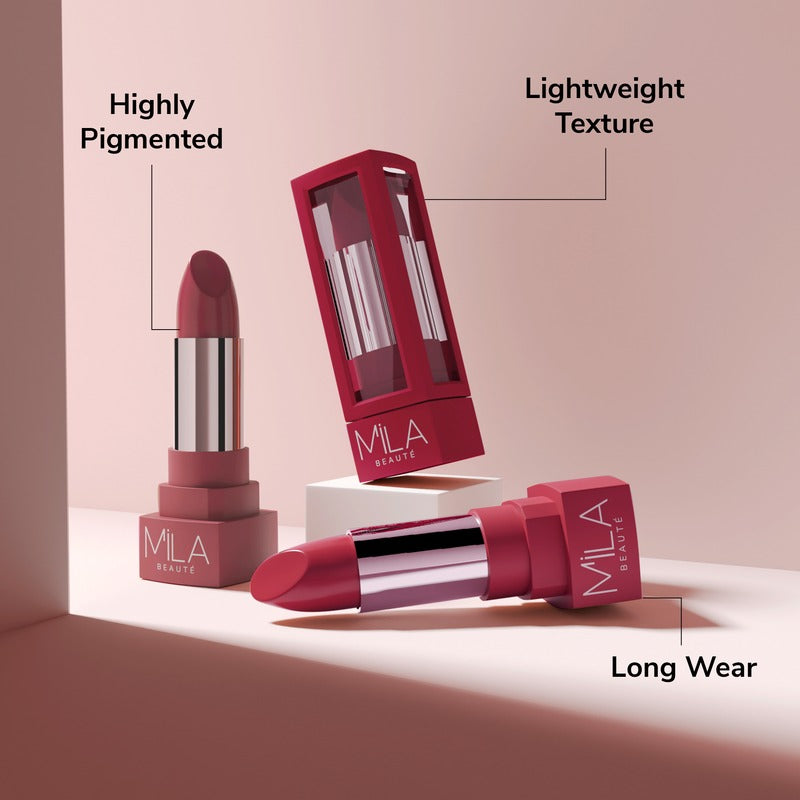 Mila Beaute Matte Lipstick Set of 3 Lipstick