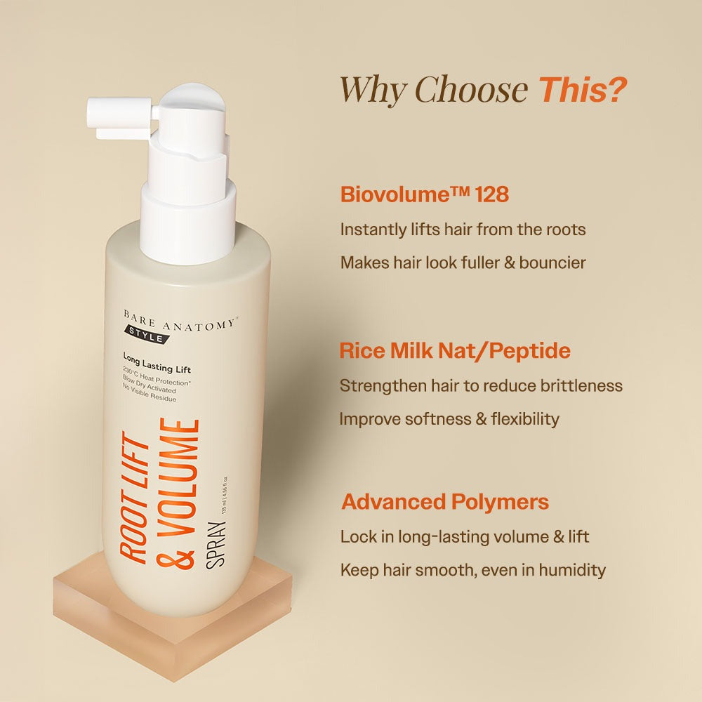 Bare anatomy Root Lift & Volume Spray for Oily & Flat Hair - 135ml