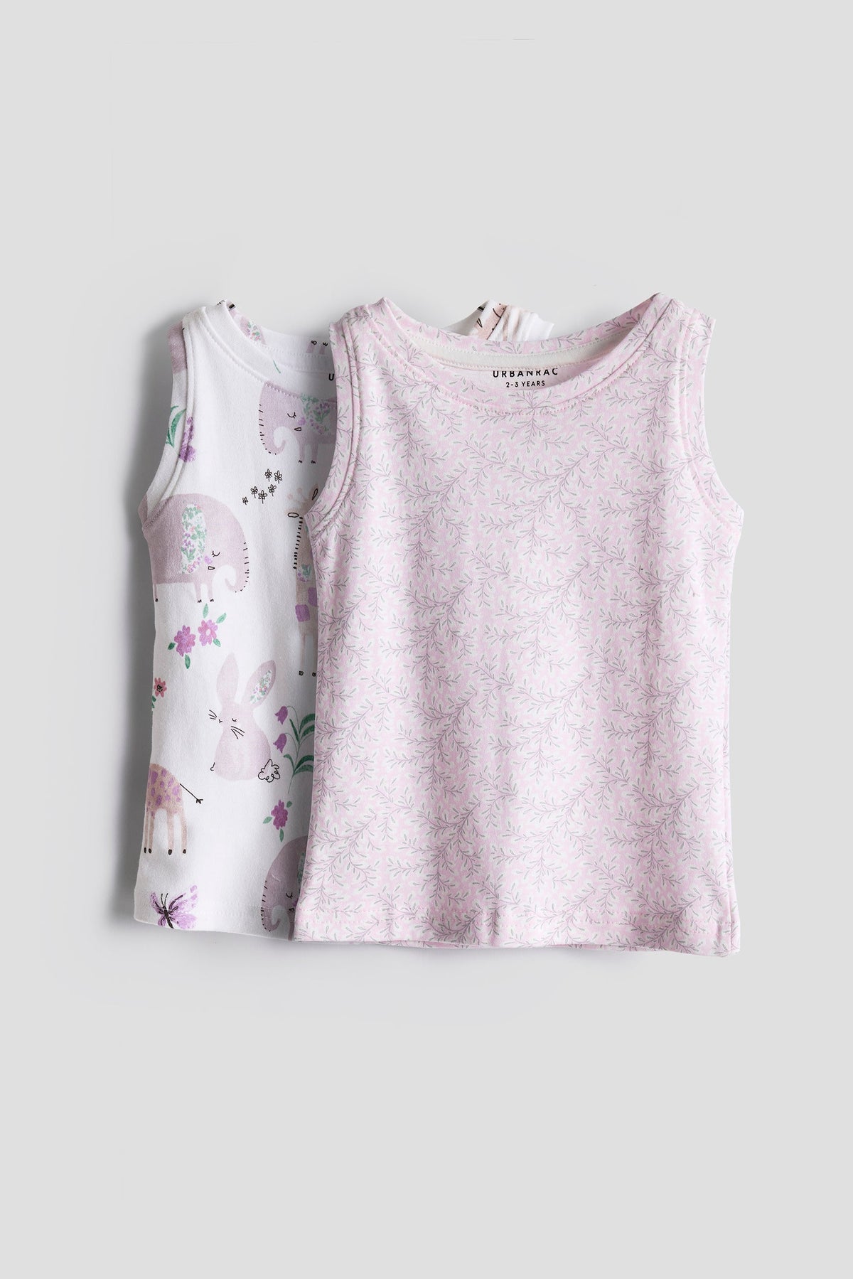Urbanrac 2-Pack Cotton Vest Tops - Pastel