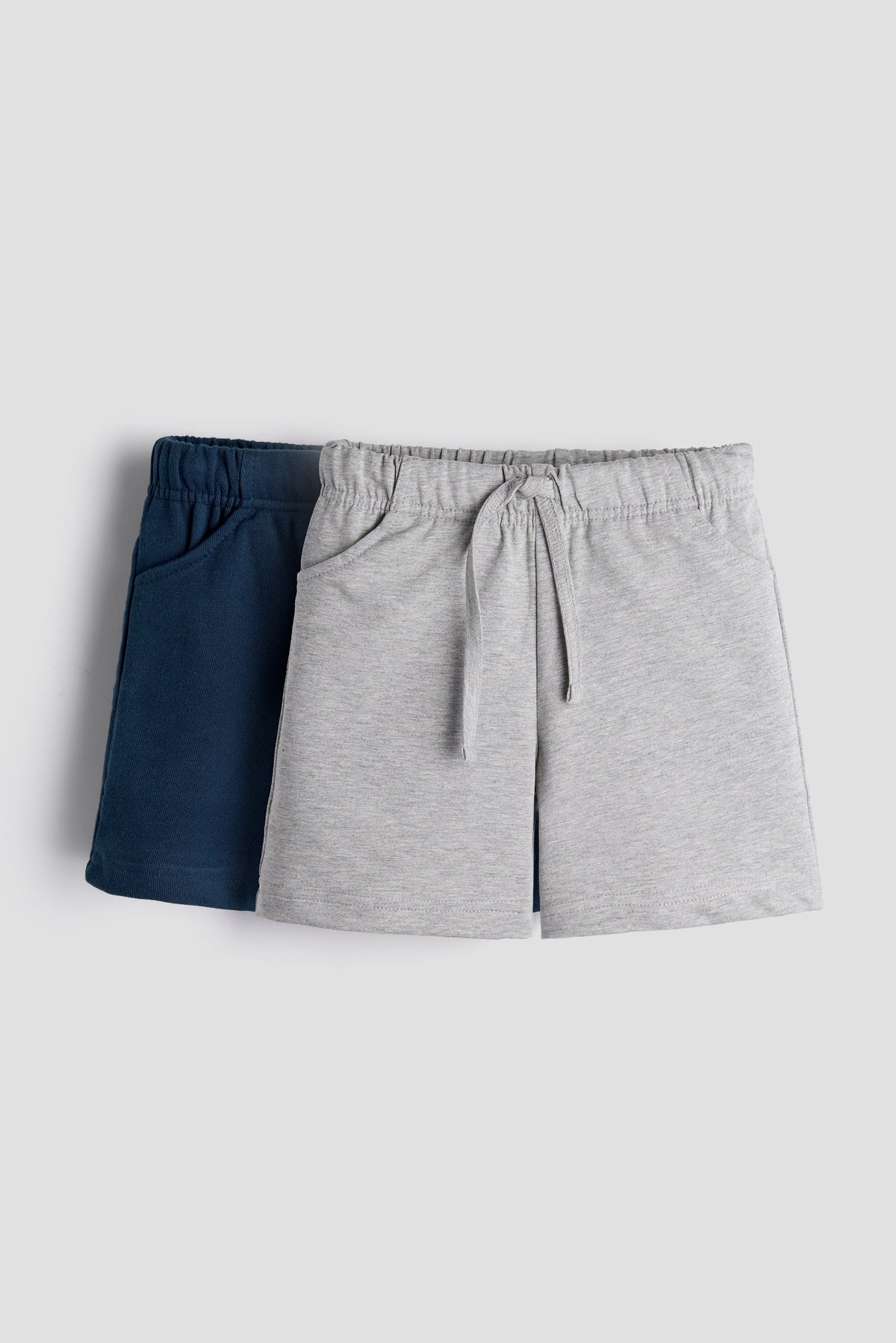 Urbanrac Everyday Comfort Kids’ Shorts - Pack of 2 (Grey & Dark Blue)