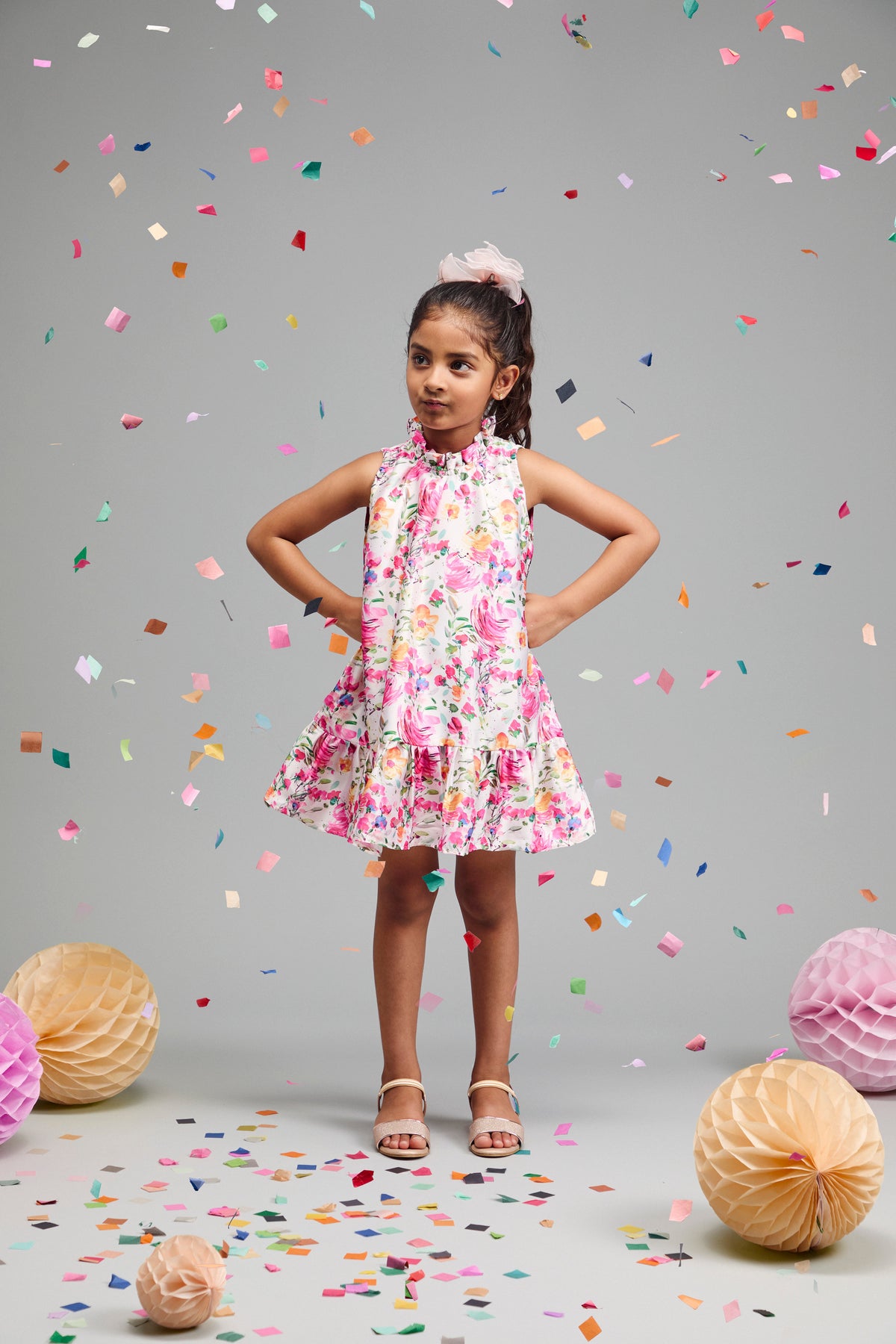 Urbanrac Vibrant Floral Celebration Dress