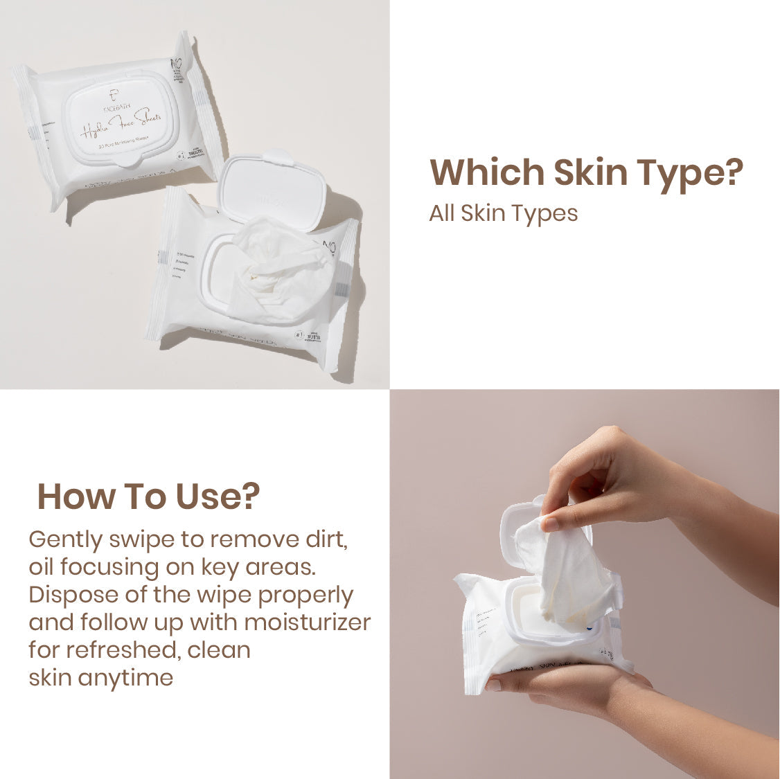 Personal Touch Hydra Facial Skin Care Wipes (30 Sheets) - Pack of 3
