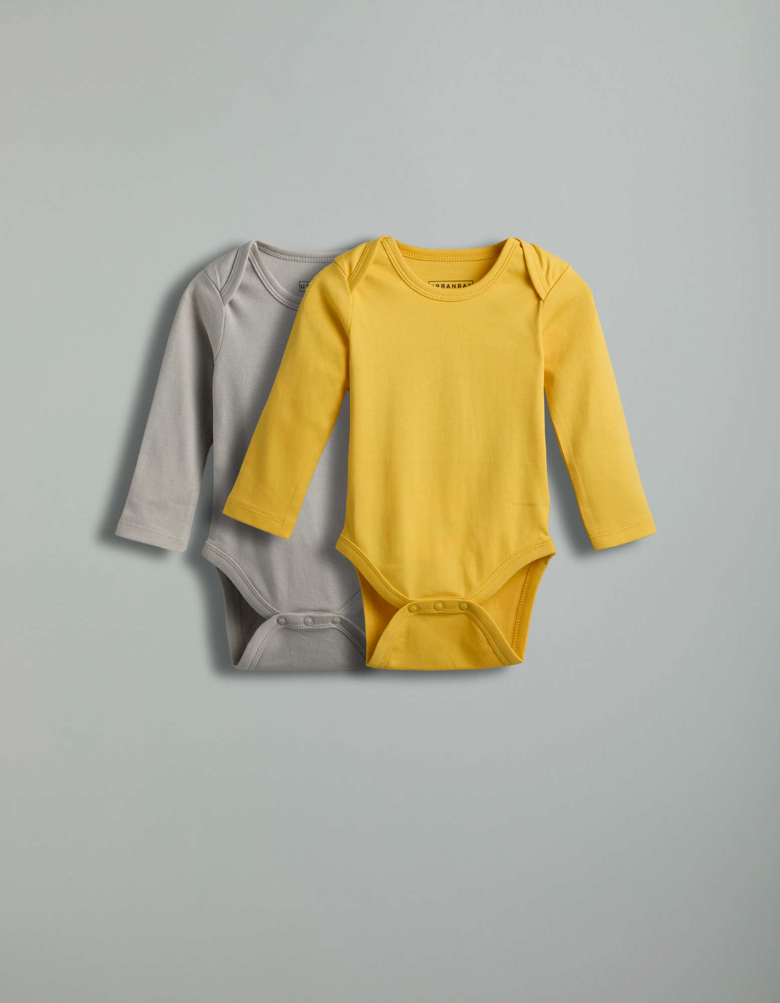 Urbanrac GOTS Certified Organic Cotton Full Sleeves Baby Onesies - Pack of 2