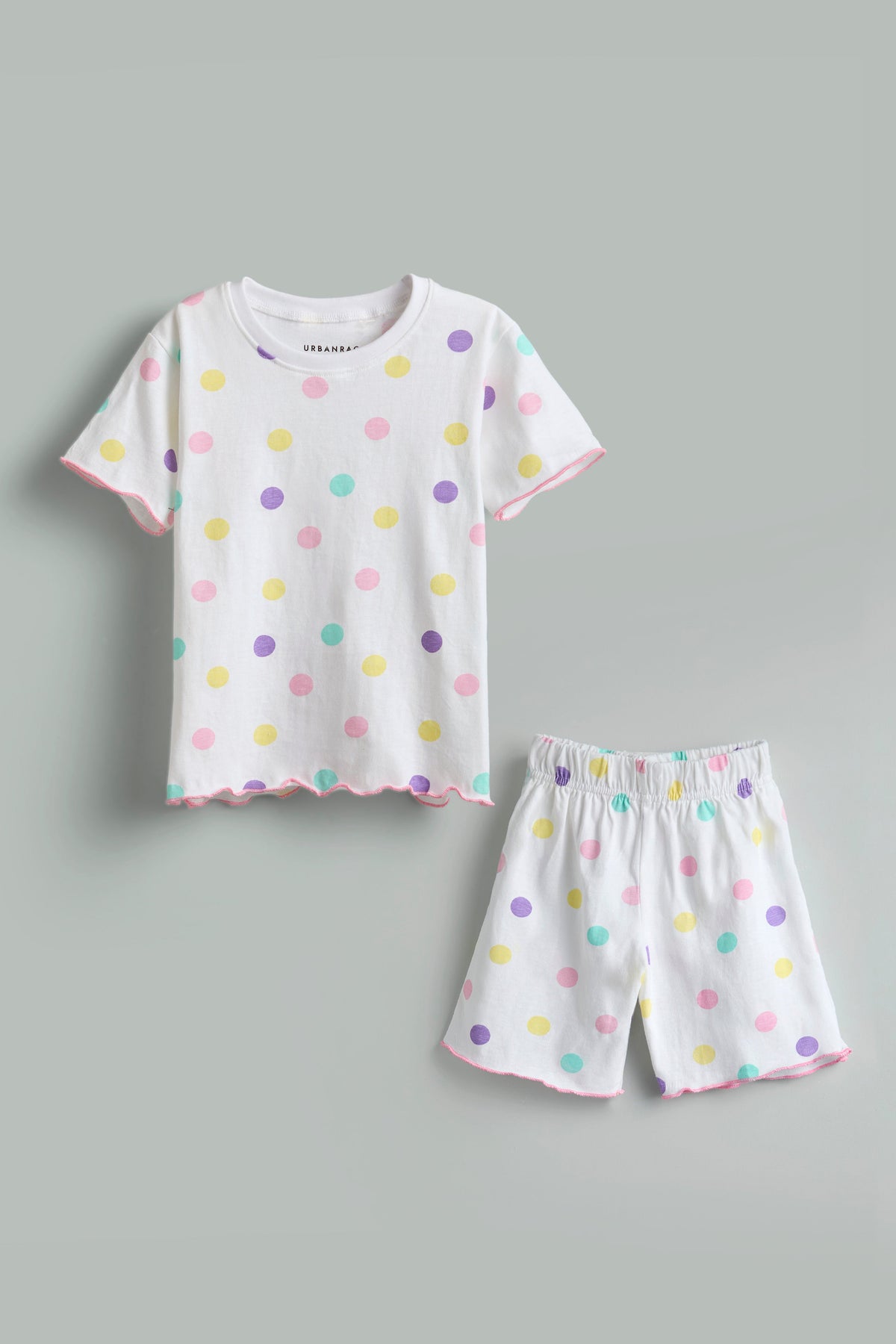 Urbanrac 100% Cotton Polka Dot Co-Ord Set
