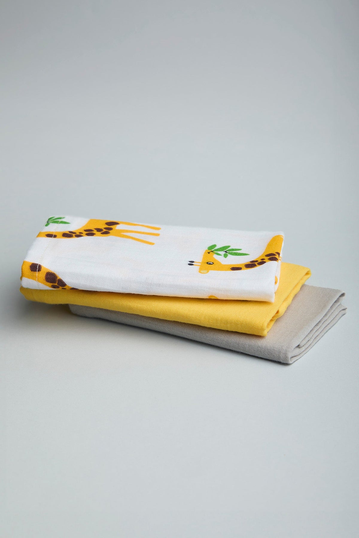 Urbanrac GOTS Certified Organic Cotton Baby Wash Cloth - Pack of 3