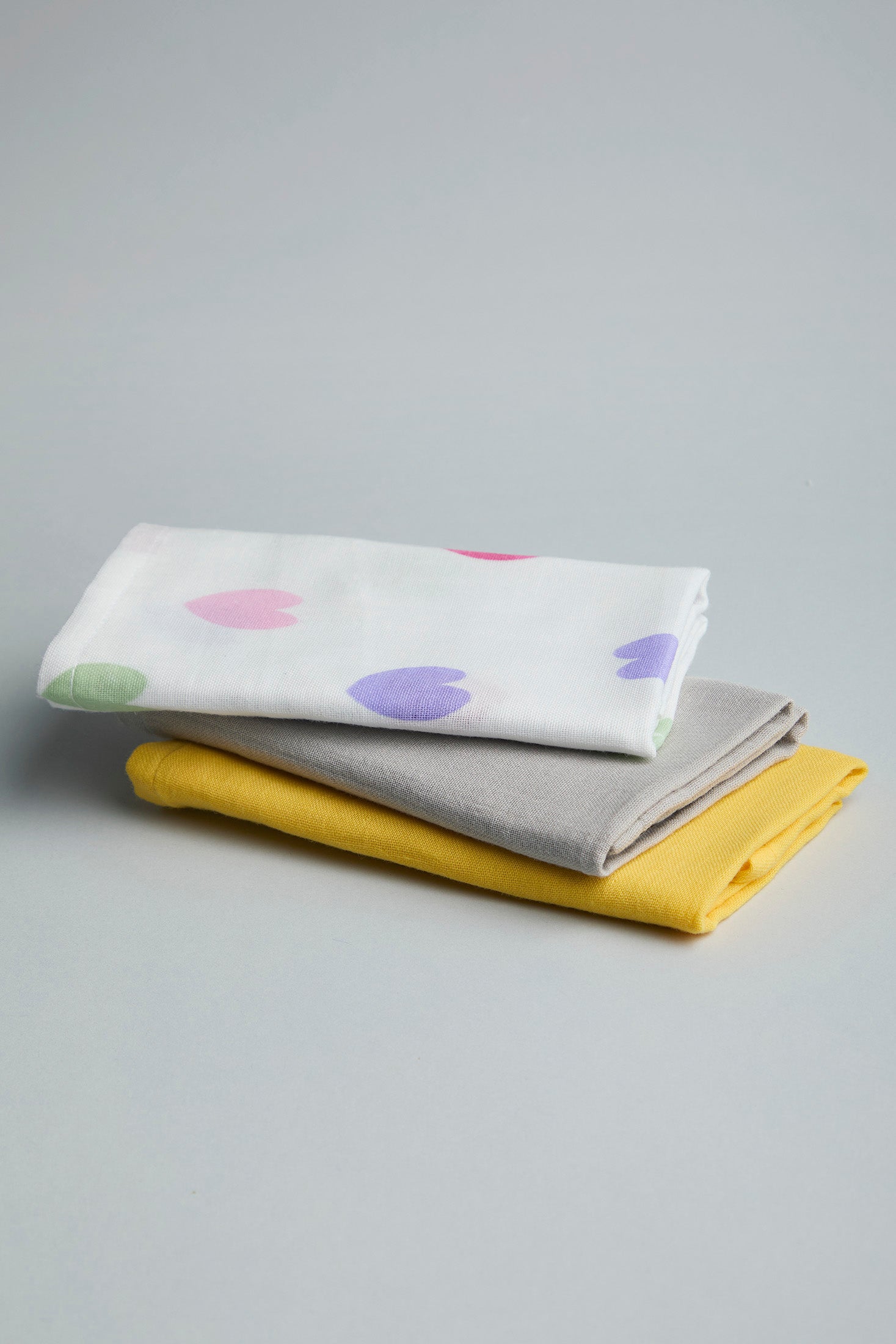 Urbanrac GOTS Certified Organic Muslin Baby Wash Cloth - Pack of 3