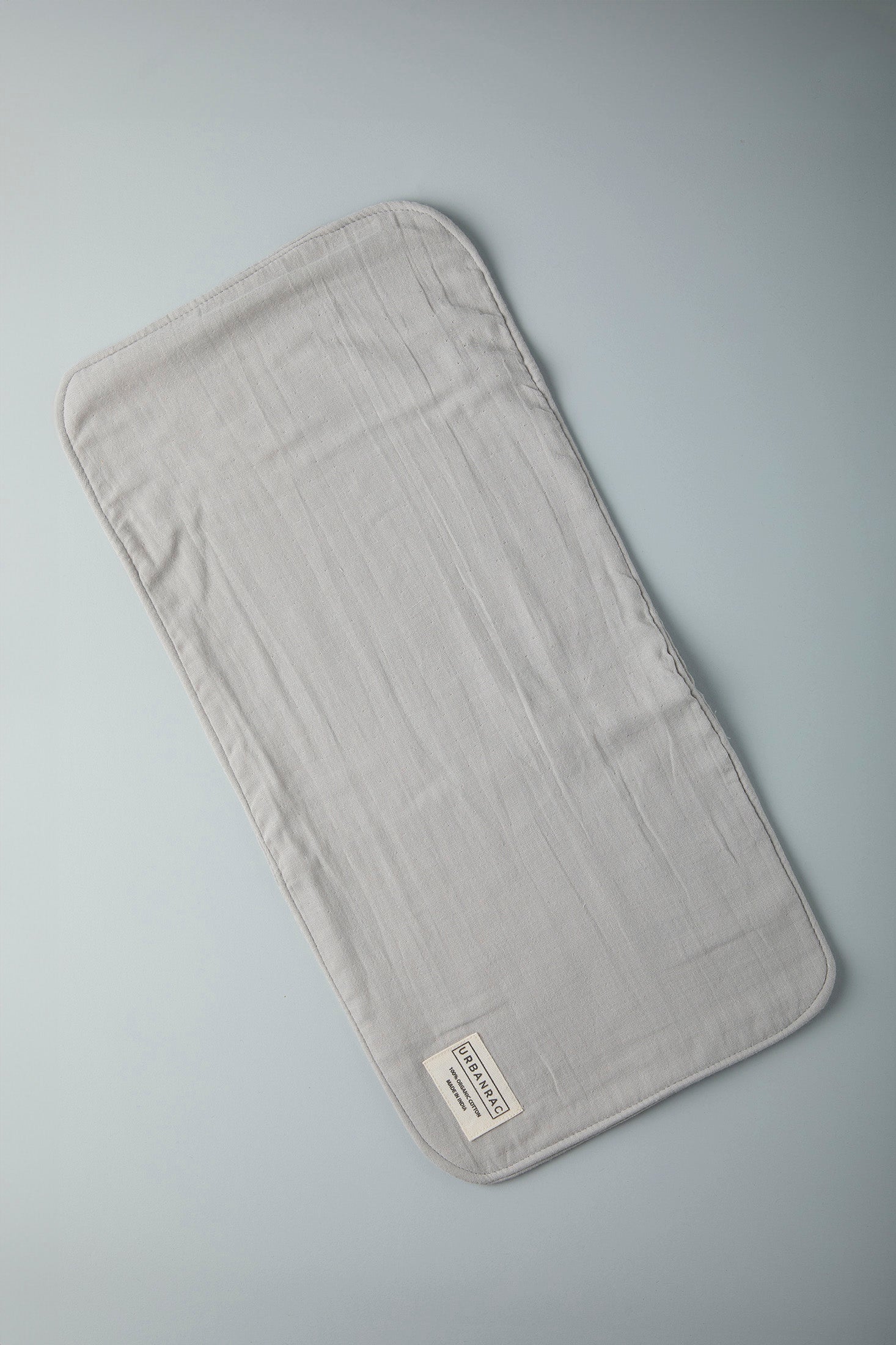 Urbanrac GOTS Certified Organic Cotton Baby Burp Cloth - Solid Grey
