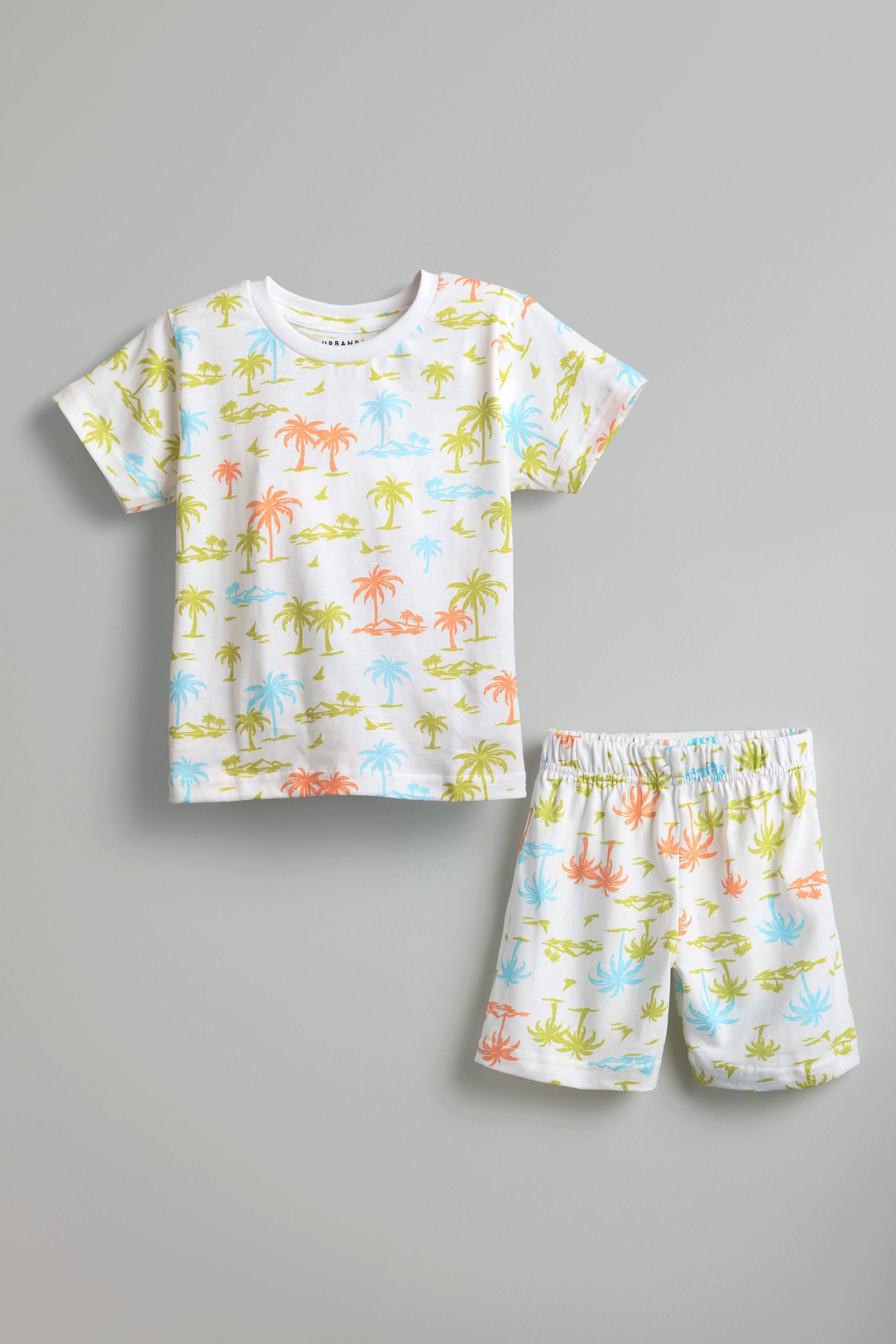 Urbanrac 100% Cotton Beach Vibe Co-Ord Set - Ivory