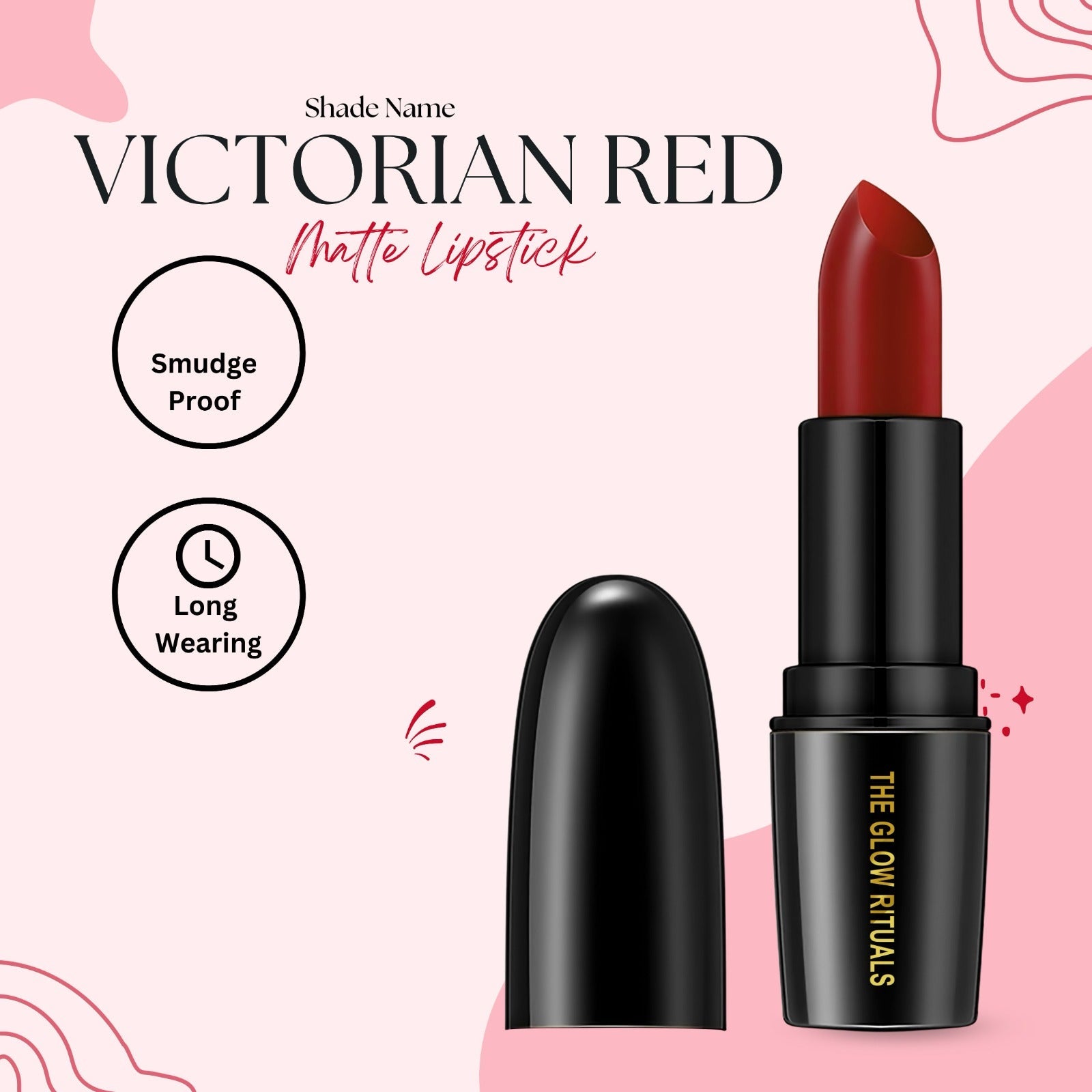 The Glow Rituals Victorian Red Lipsticks - 4g