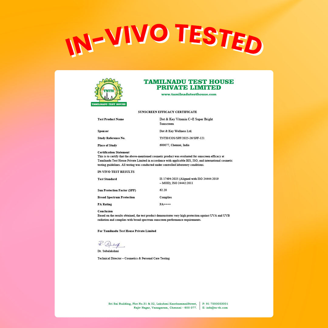 Dot & Key Vitamin C + E Sunscreen IN-VIVO Tested SPF 50+ PA++++