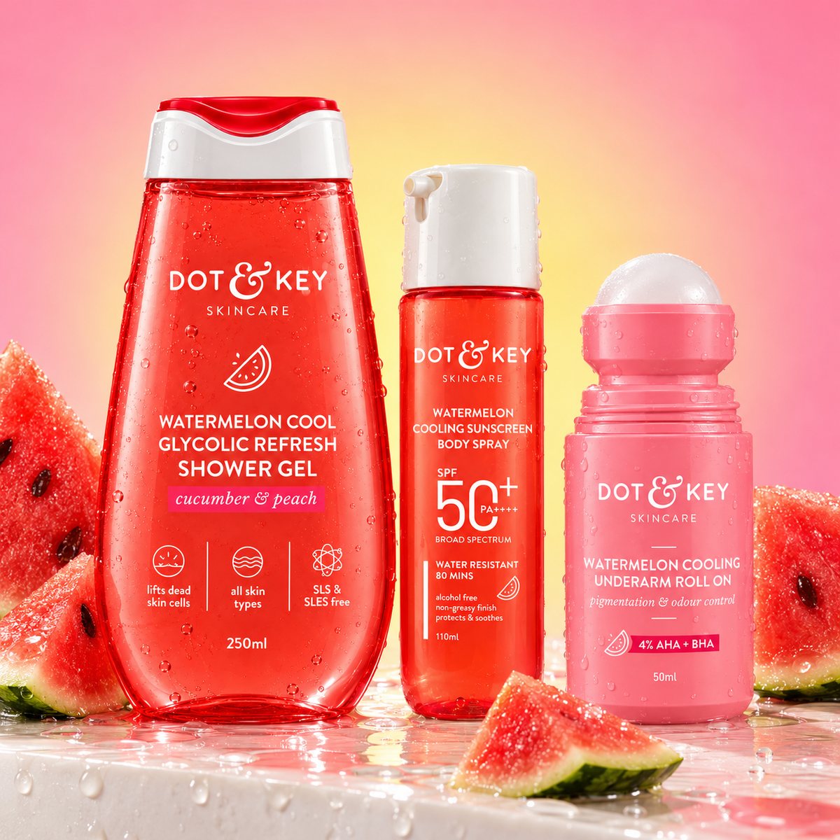 Dot & Key Watermelon Fresh & Protected Body Care Trio
