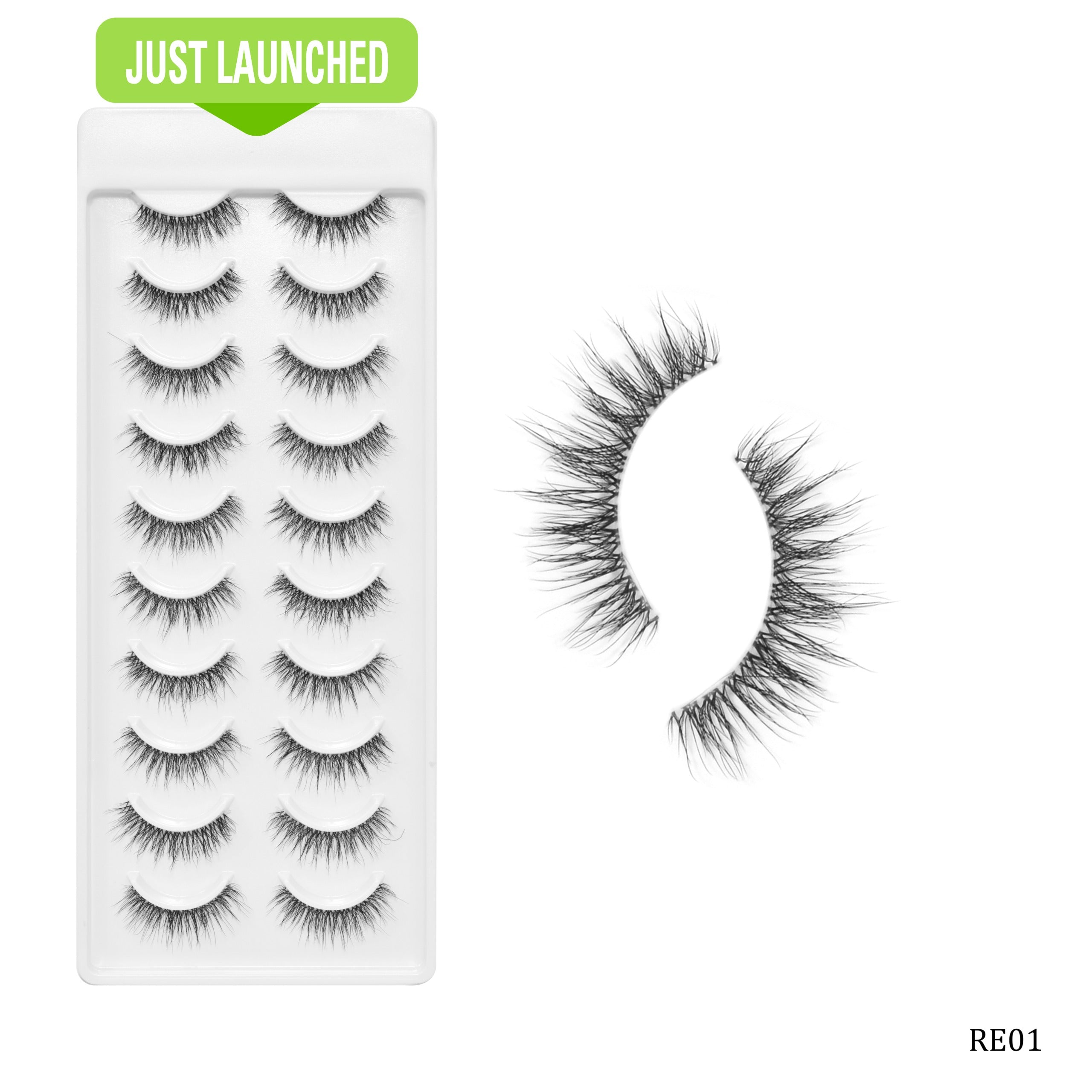 Recode Re01/D09 Featherlight Eyelashes-Transparent Band