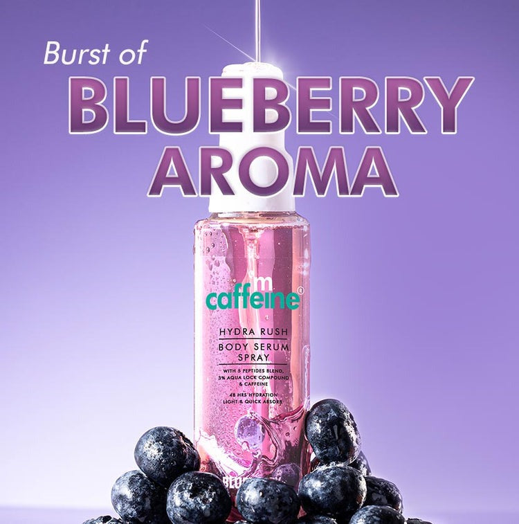 mCaffeine Hydra Rush Body Serum Spray - Blueberry Burst