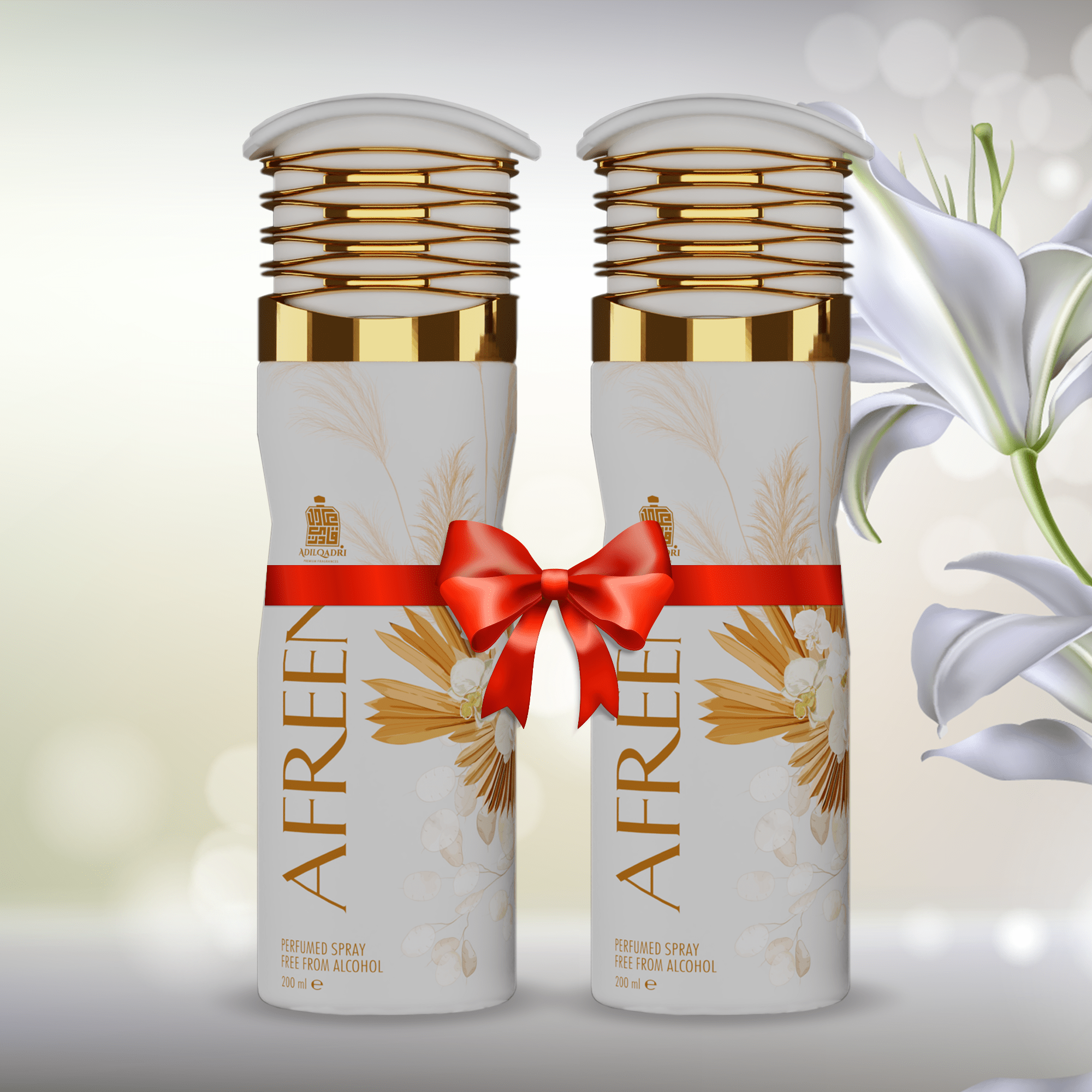 AdilQadri Afreen Alcohol Free Premium Deodorant Body Spray 200 ML (Pack of 2)