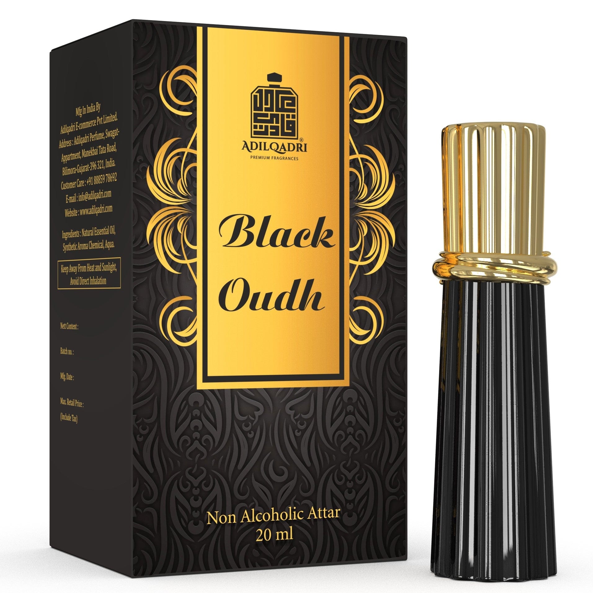 AdilQadri Black Oudh Luxury Attar Perfume - 6ml