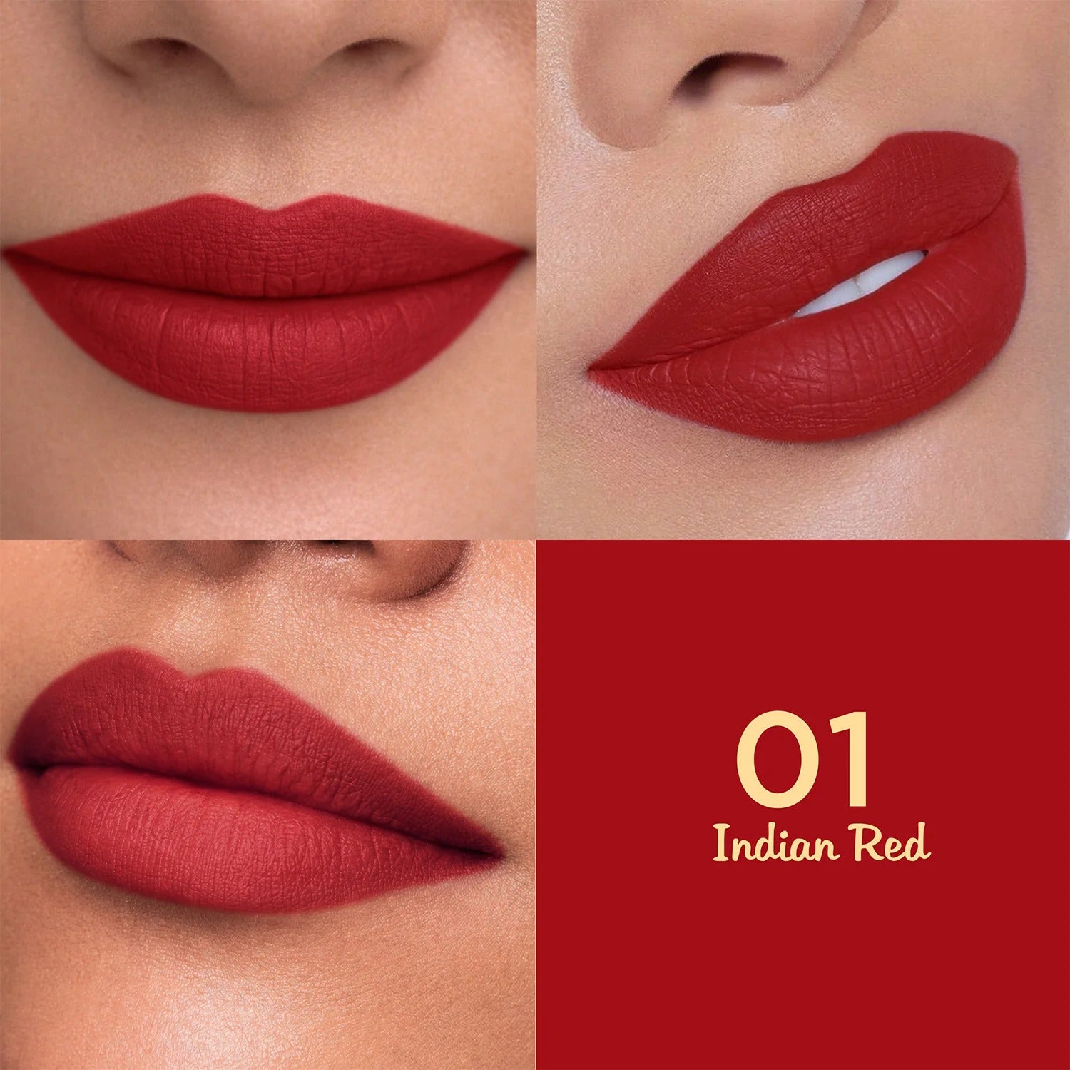 Glam21 Lip Seduction Non- Transfer Crayon Lipstick - Indian Red