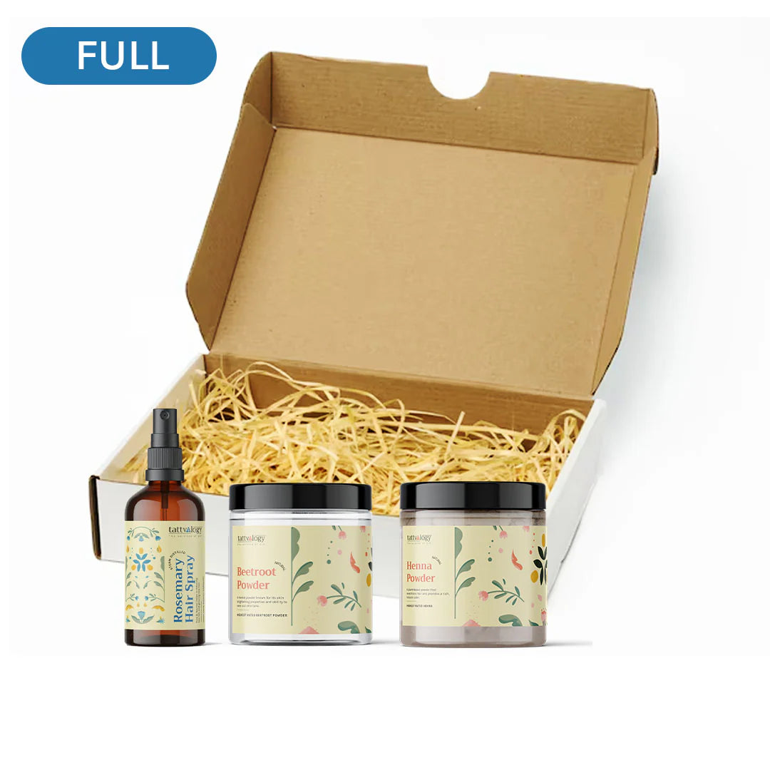 Tattvalogy DIY Kit - Beetroot Powder + Henna Powder + Rosemary Spray