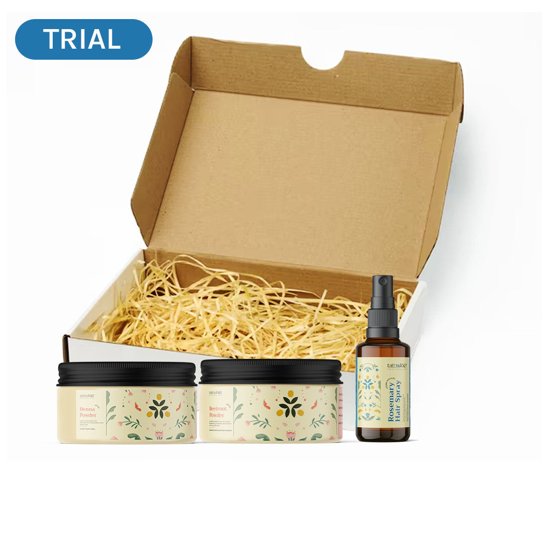Tattvalogy DIY Kit - Beetroot Powder + Henna Powder + Rosemary Spray