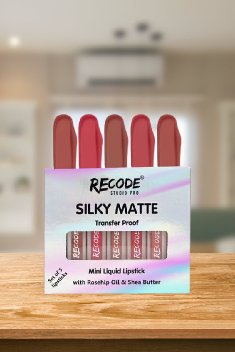 Recode 5 Silky Matte Mini Liquid Lipsticks - 6.25 Ml (1.25Ml X 5)