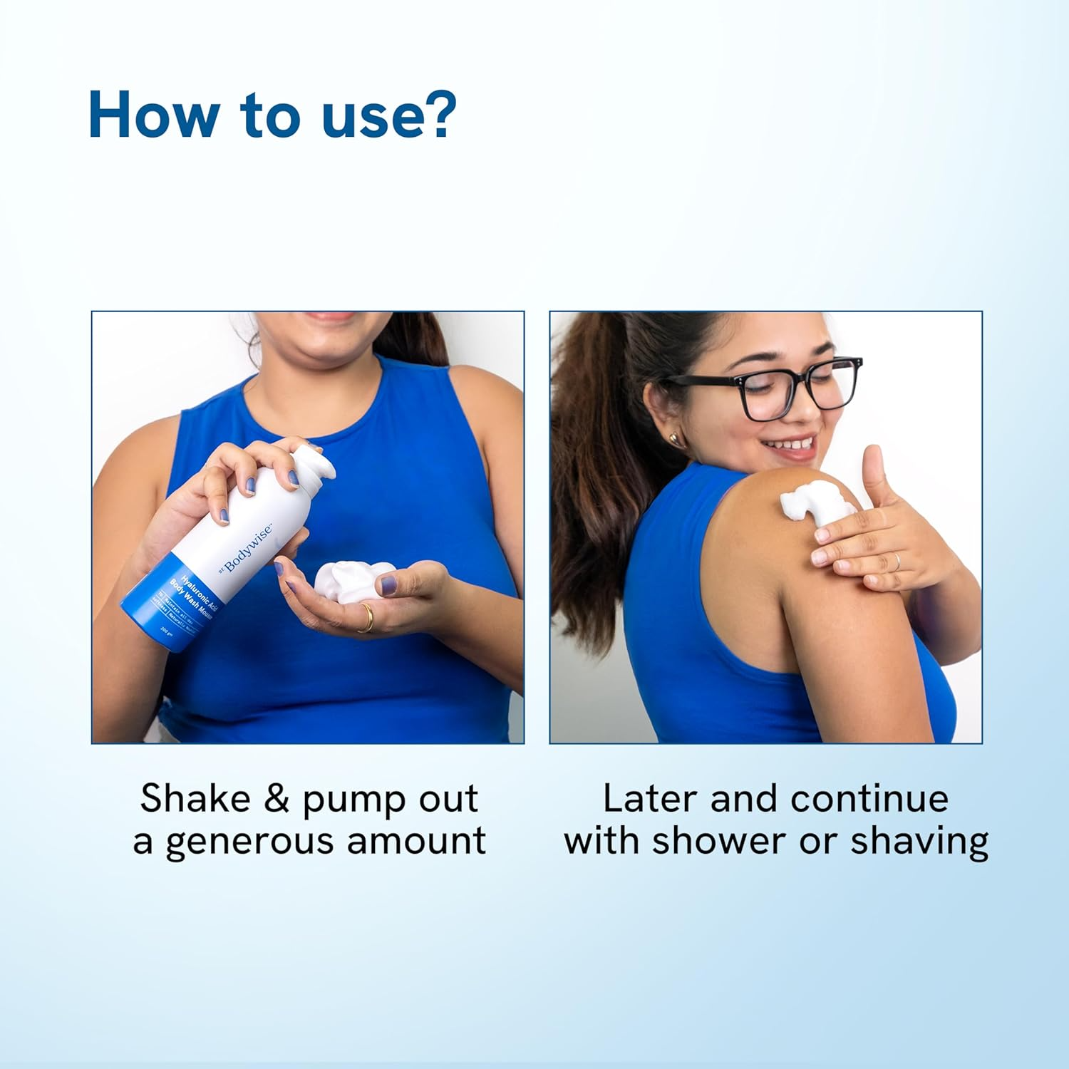 Be Bodywise 1% Hyaluronic Acid Body Wash Mousse