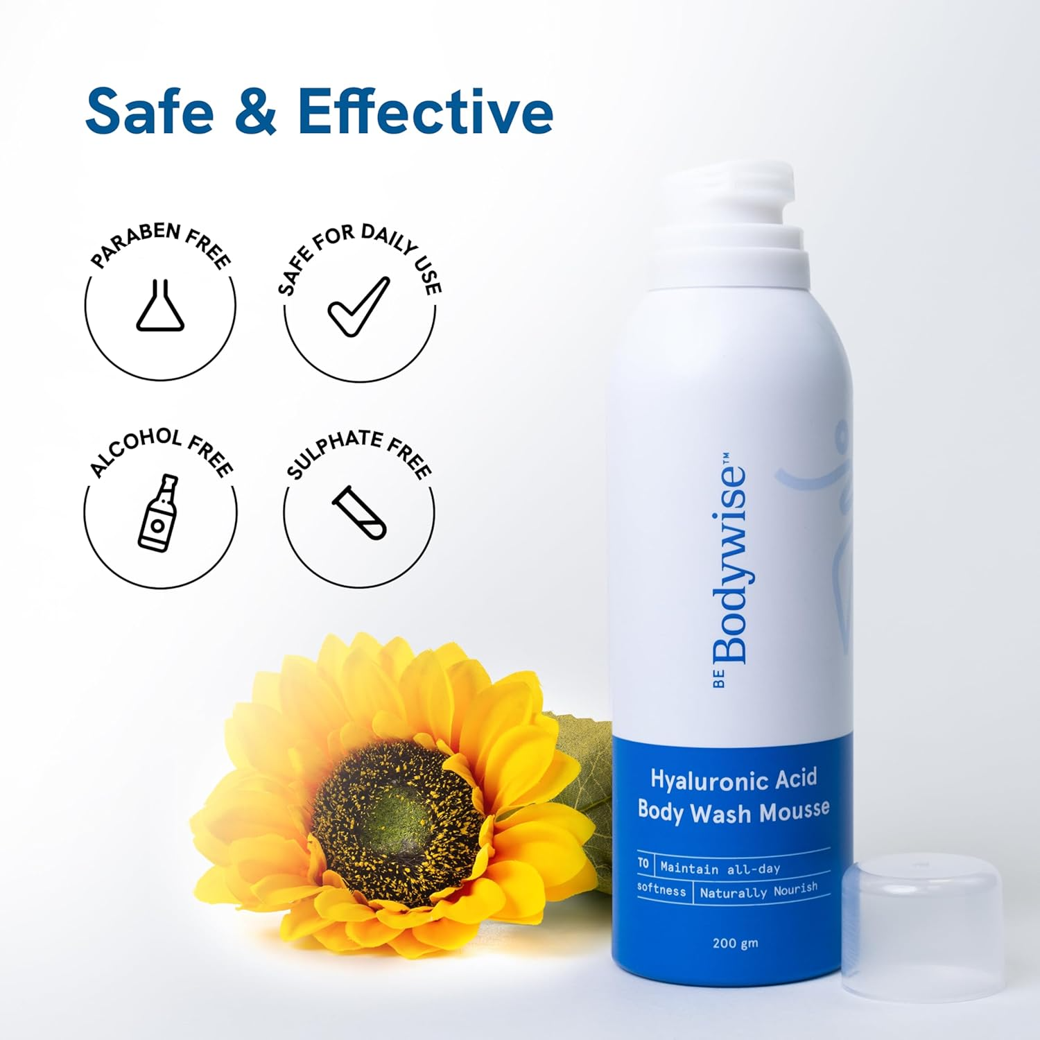 Be Bodywise 1% Hyaluronic Acid Body Wash Mousse