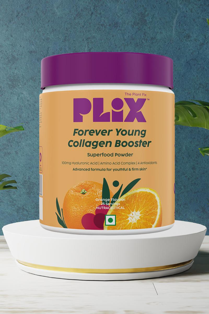 Plix Plant-based Collagen Builder Powder (Orange, Pack of 1)